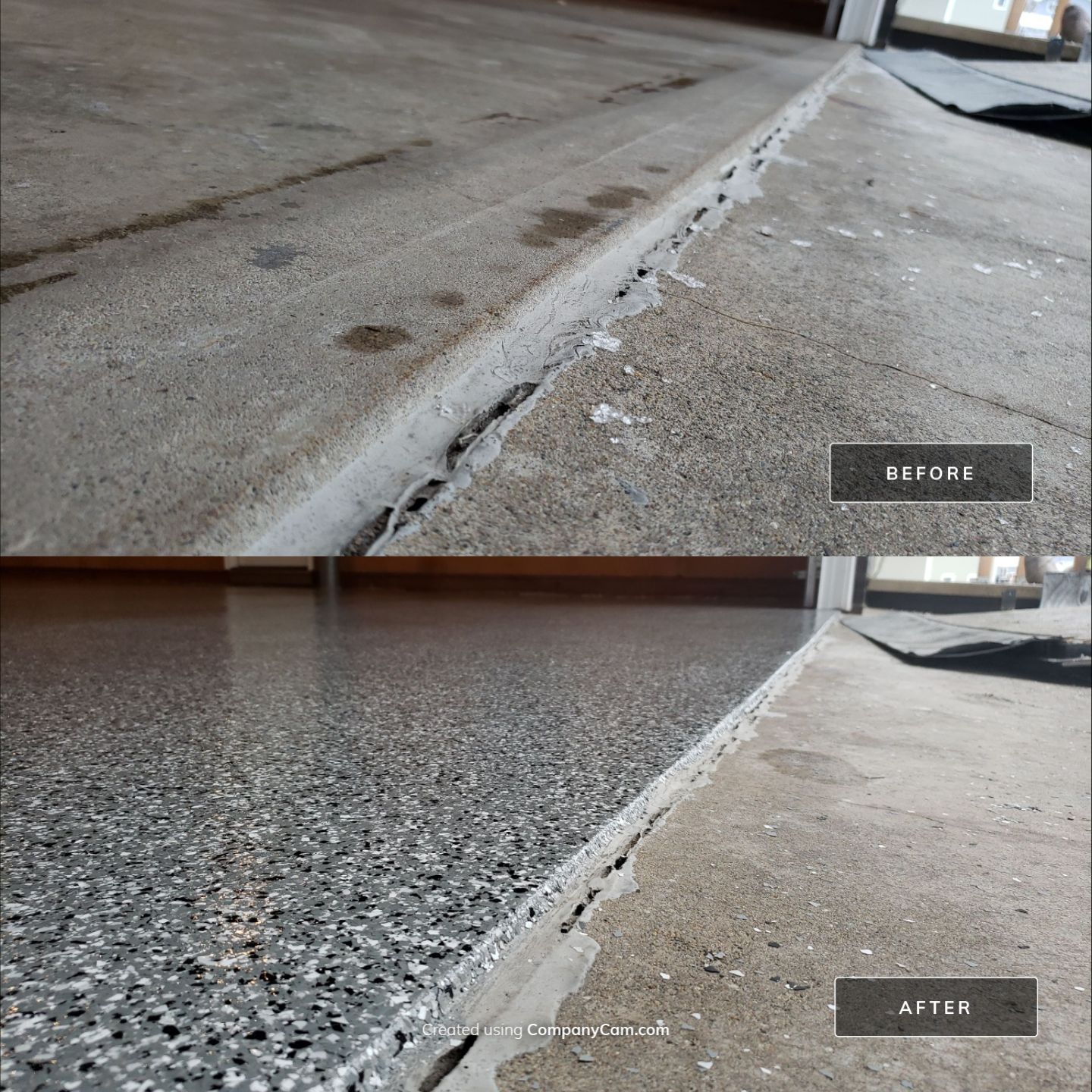 Pella Garage Floor Coating in Smoke by Revival Concrete Coatings