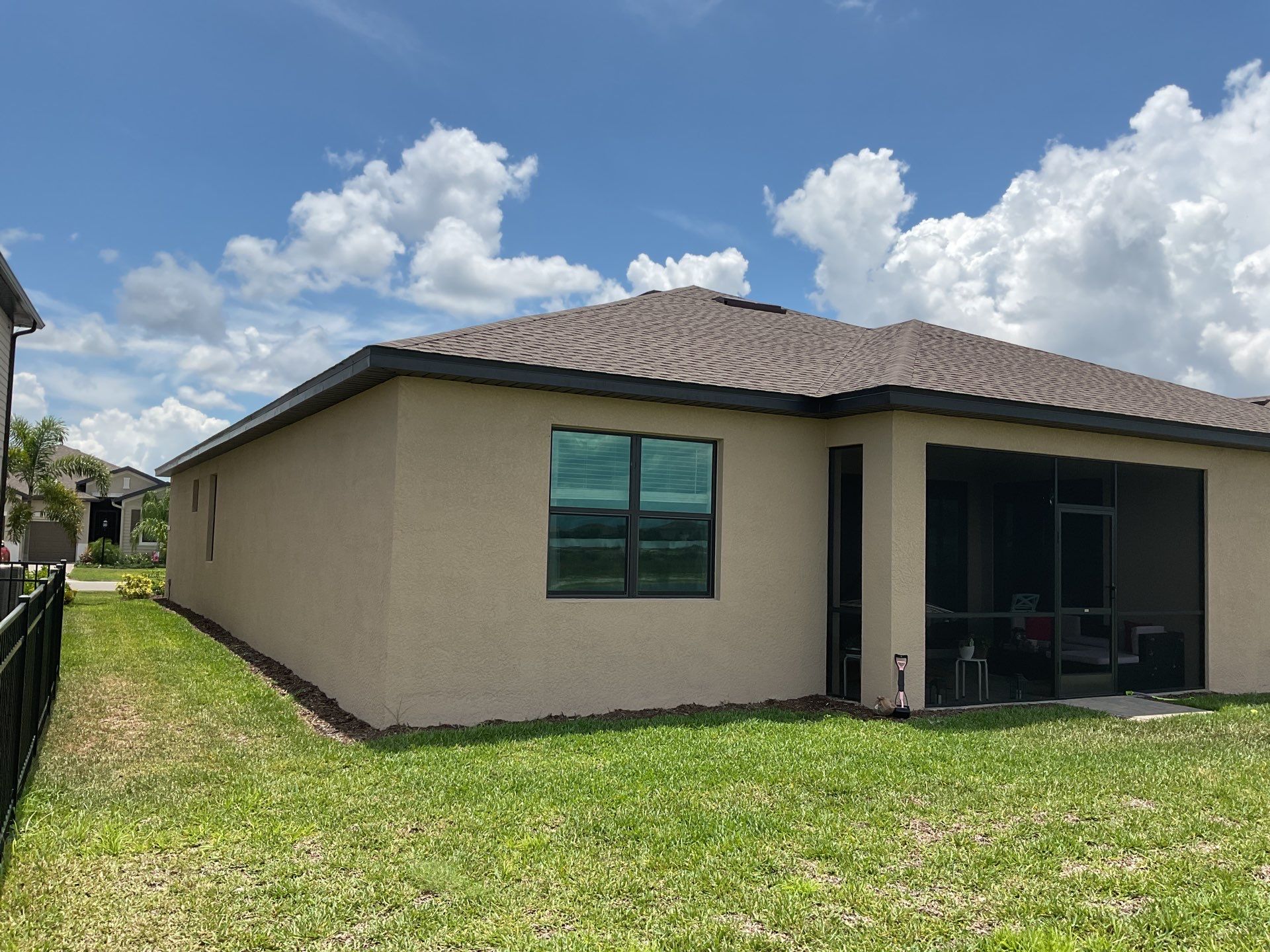 Brown Seamless Gutters for Homes in Fort Myers by Gutter Professors