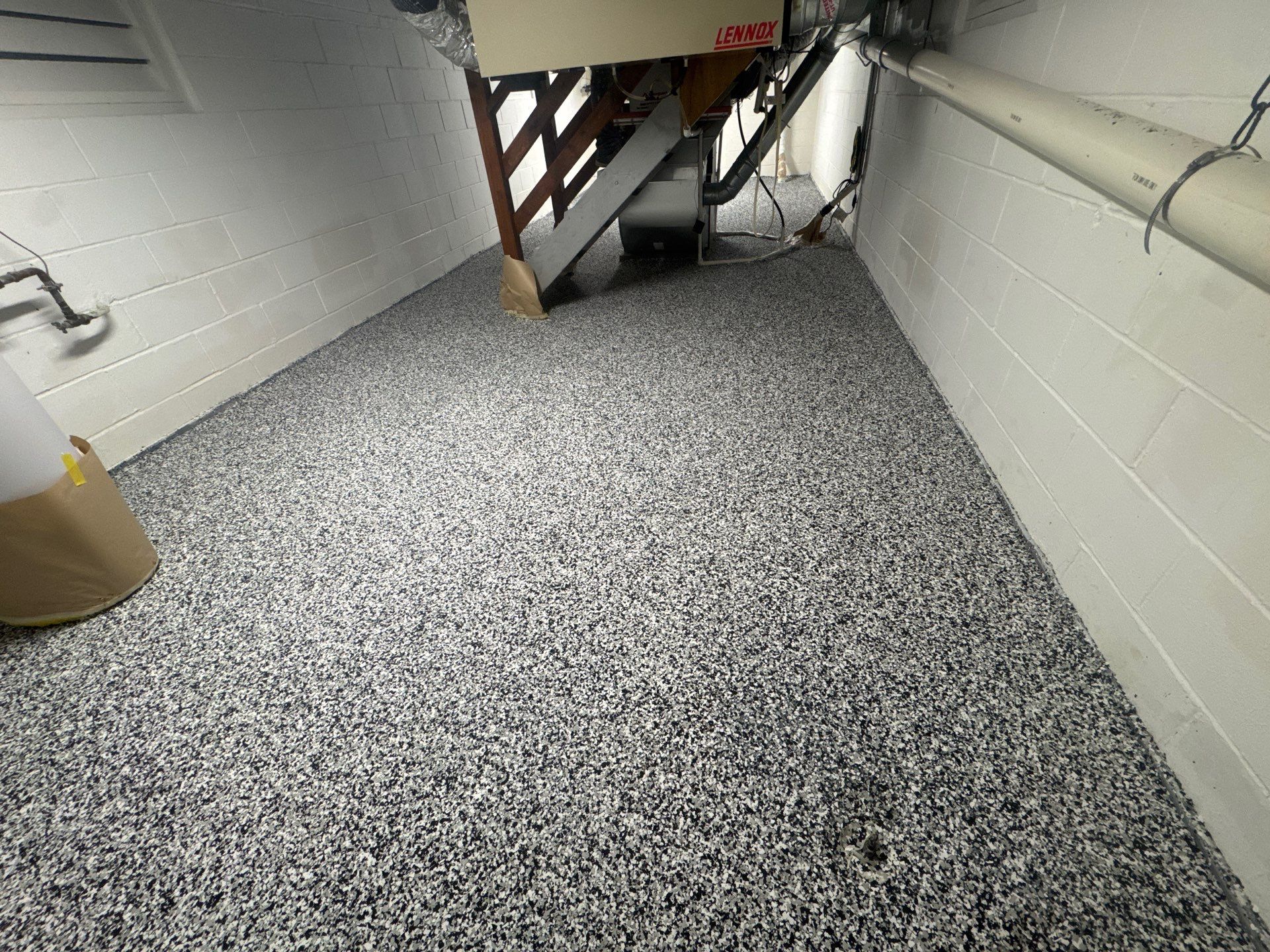 Repaint Walls and Apply Epoxy Flooring by Midwest Paint LLC