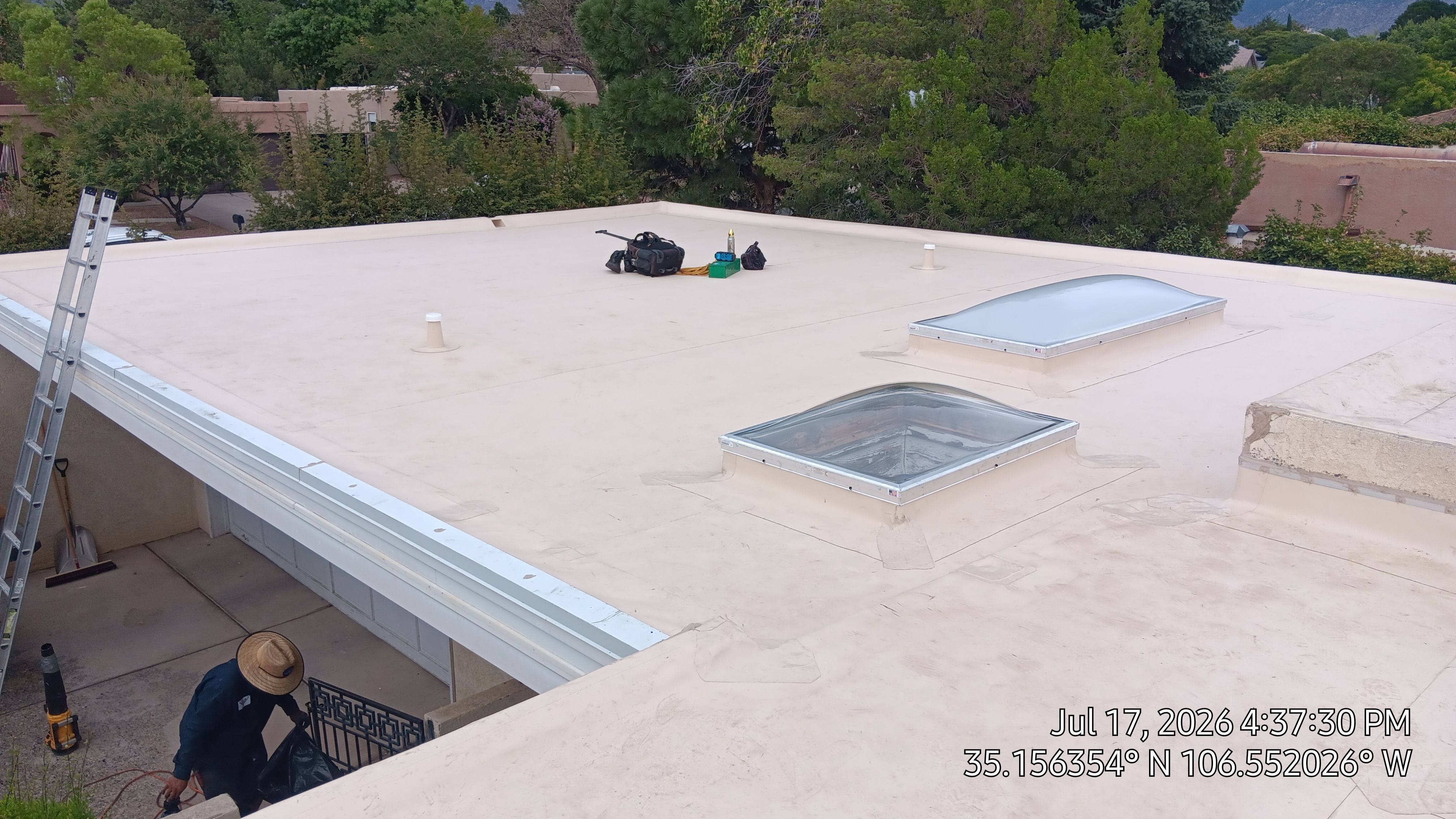 Albuquerque TPO Roof Replacement in the Northeast Heights EPS Slope and Custom Skylights by Doyle Roof Masters Inc