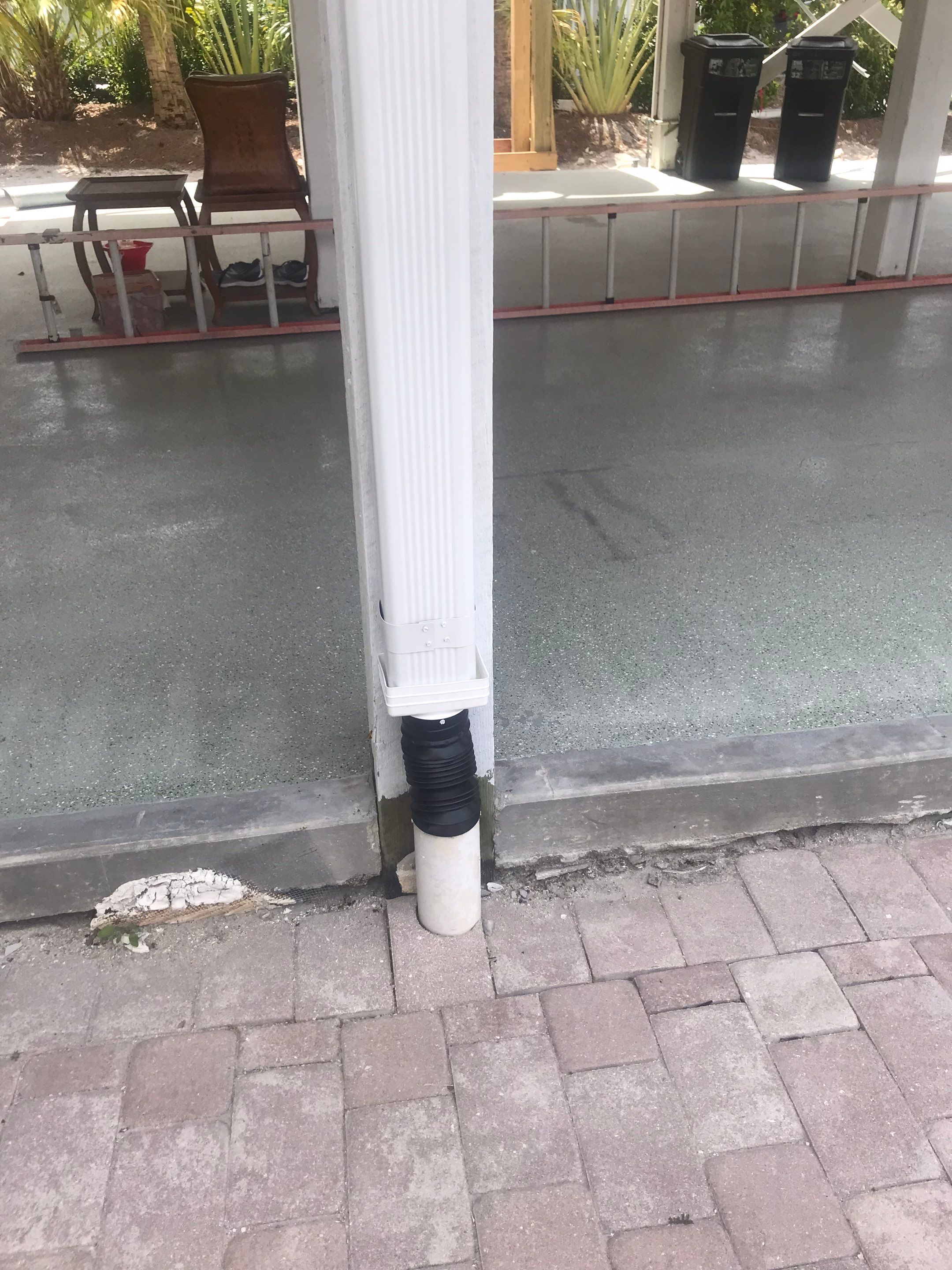 Downspout Installation using Downspout Extension in Sanibel FL by Gutter Professors