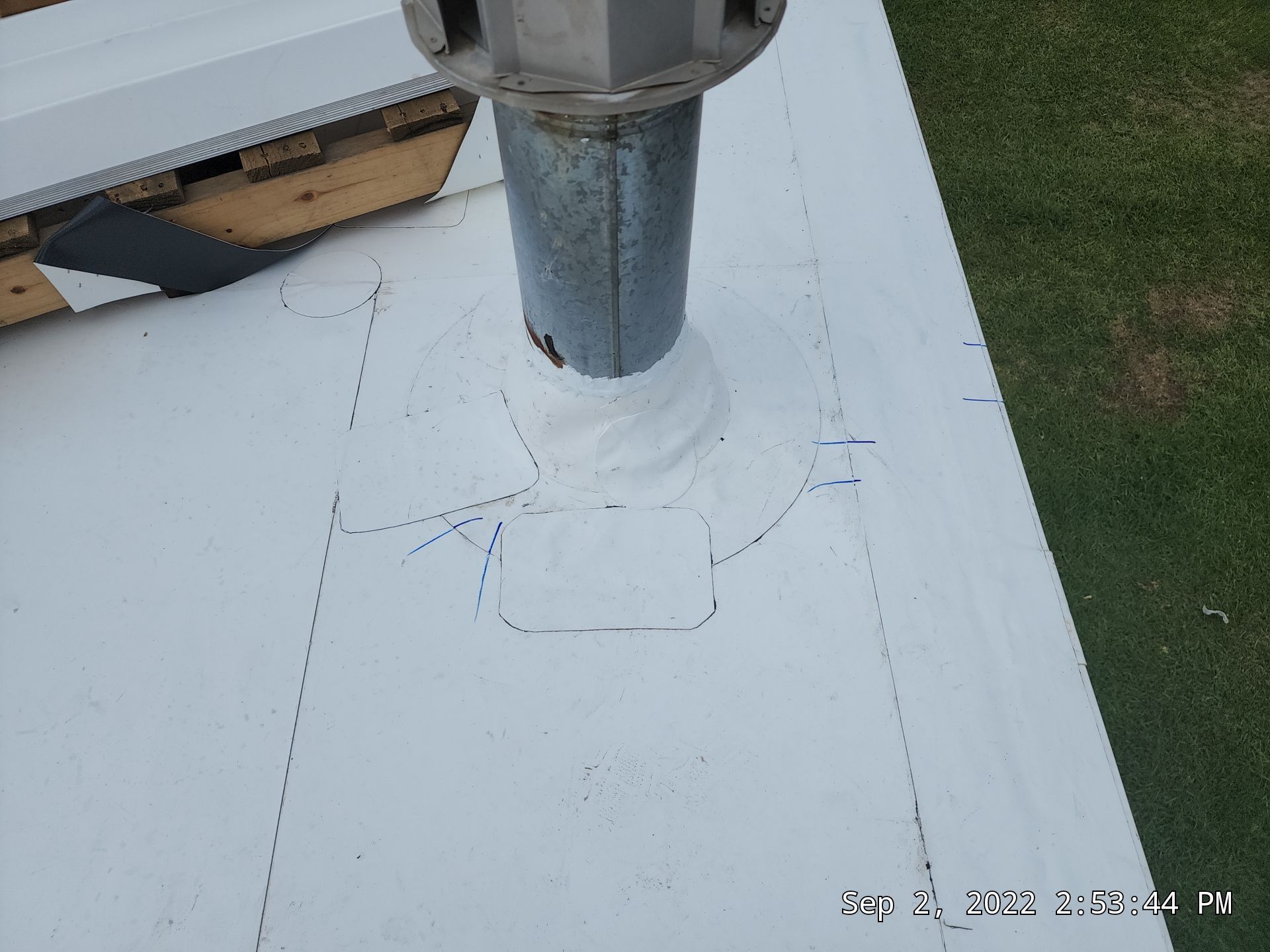 Commercial Roofing Installation using 60 mil PVC by Hostetler Roofing