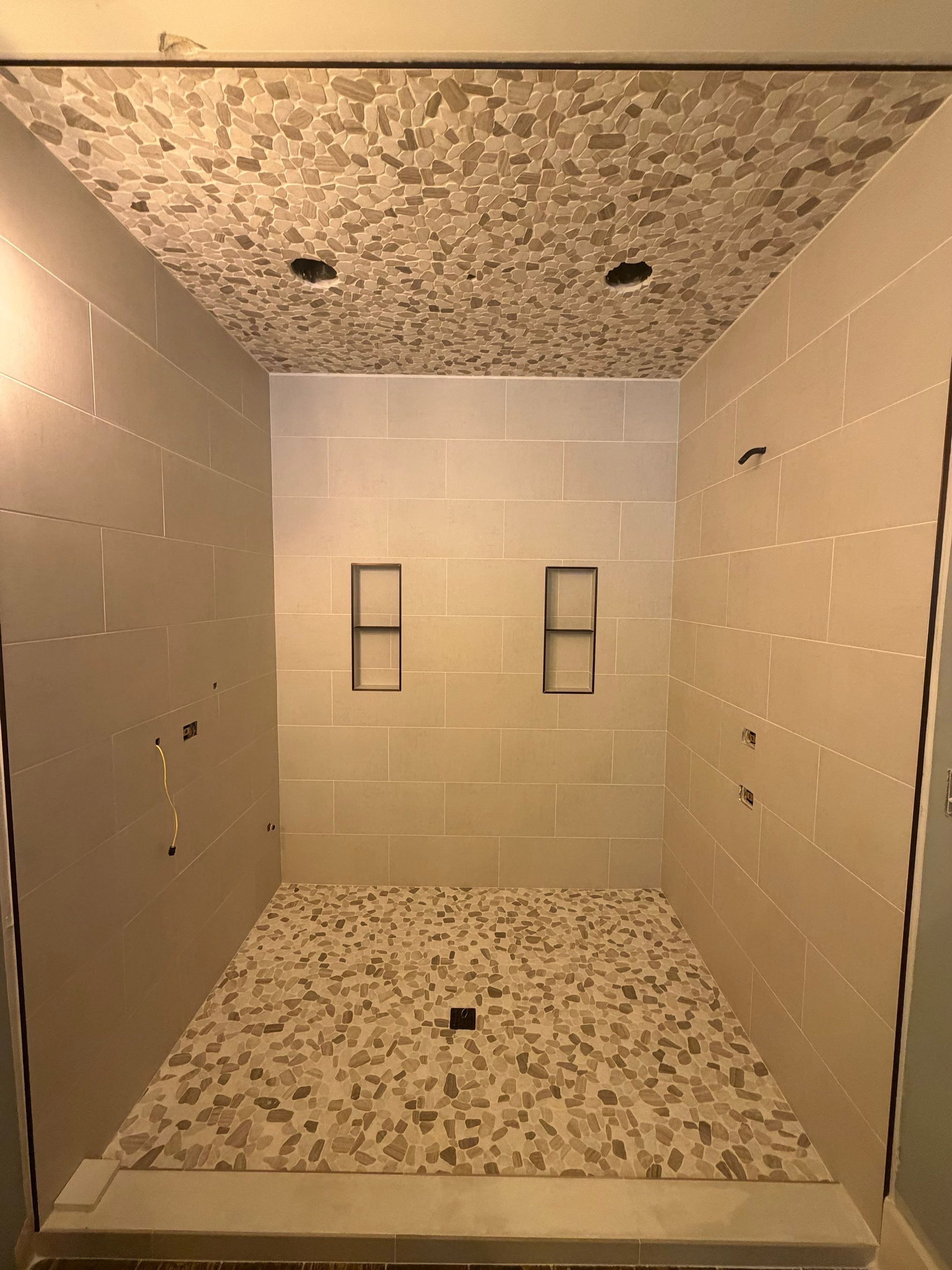 Master Bathroom Remodel With Subway Tile and Rainfall Shower in Kennesaw by Swift Home Renovations
