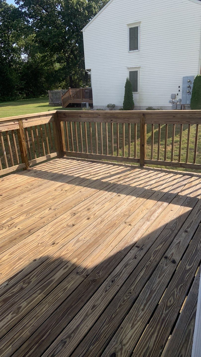 Deck Refinishing using Powerwasher by A1 NERDY HOMES LLC