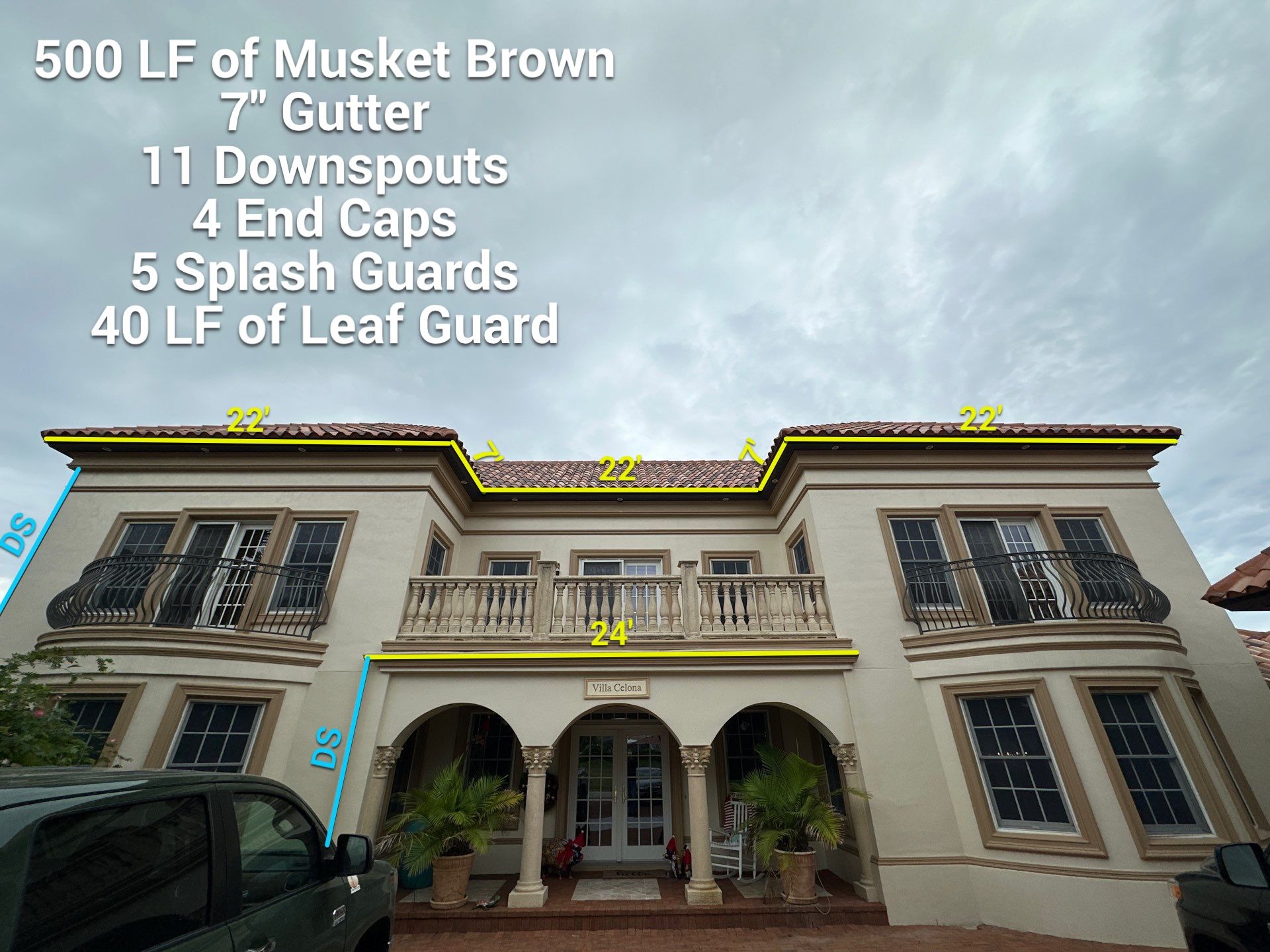 Musket Brown Seamless Gutters using Musket Brown Seamless Gutters in Cape Coral FL by Gutter Professors