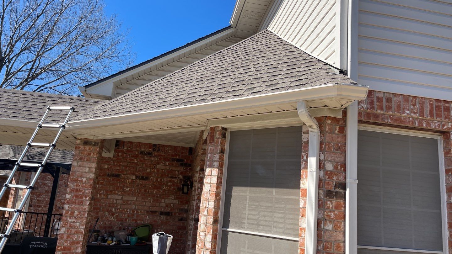 Major storm damage required full roof replacement along with other exterior repairs by First United Roofing & Construction
