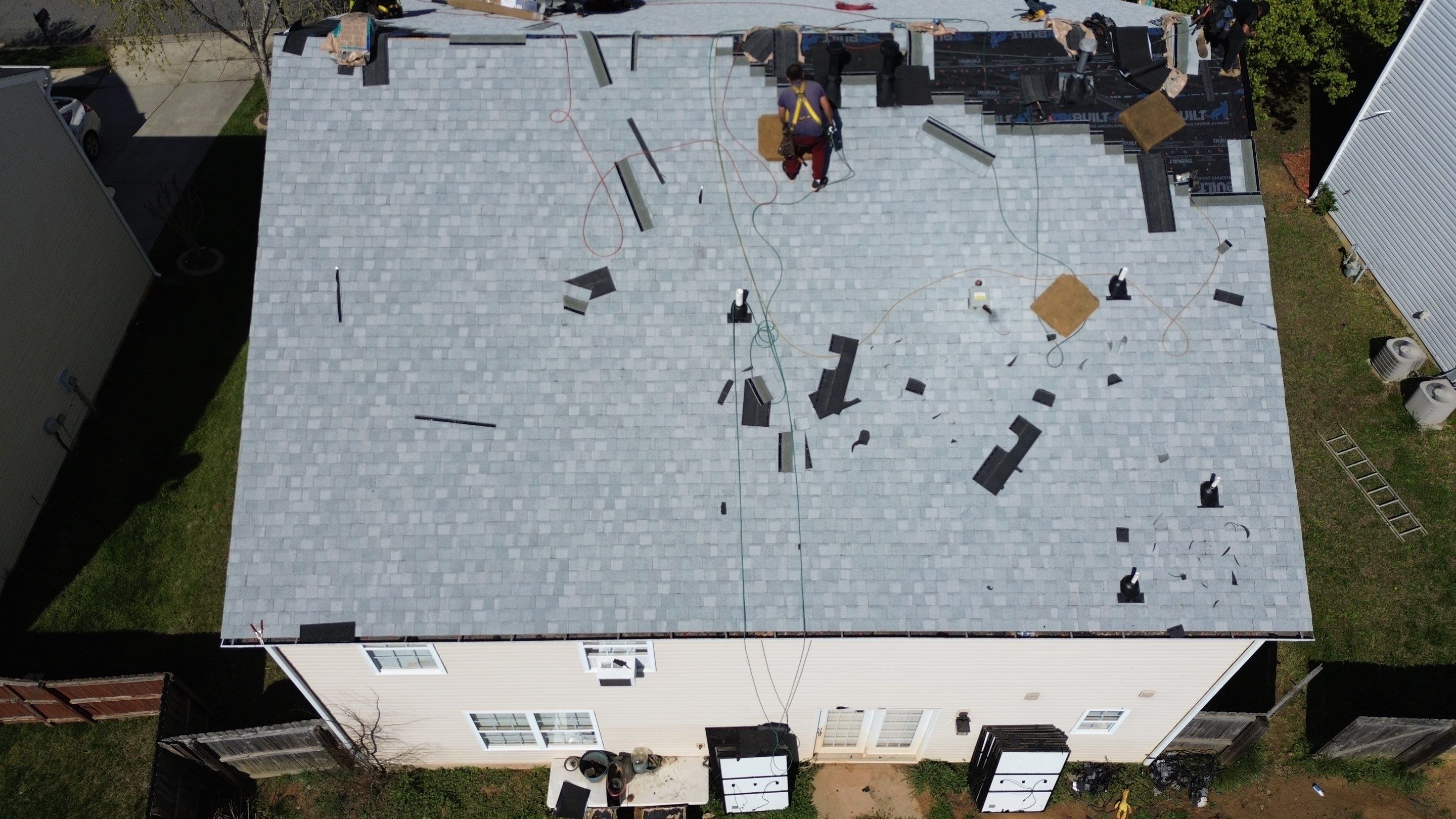 Roof replacement, solar panels instalation and garage repair by Just Brilliant Restoration JBR