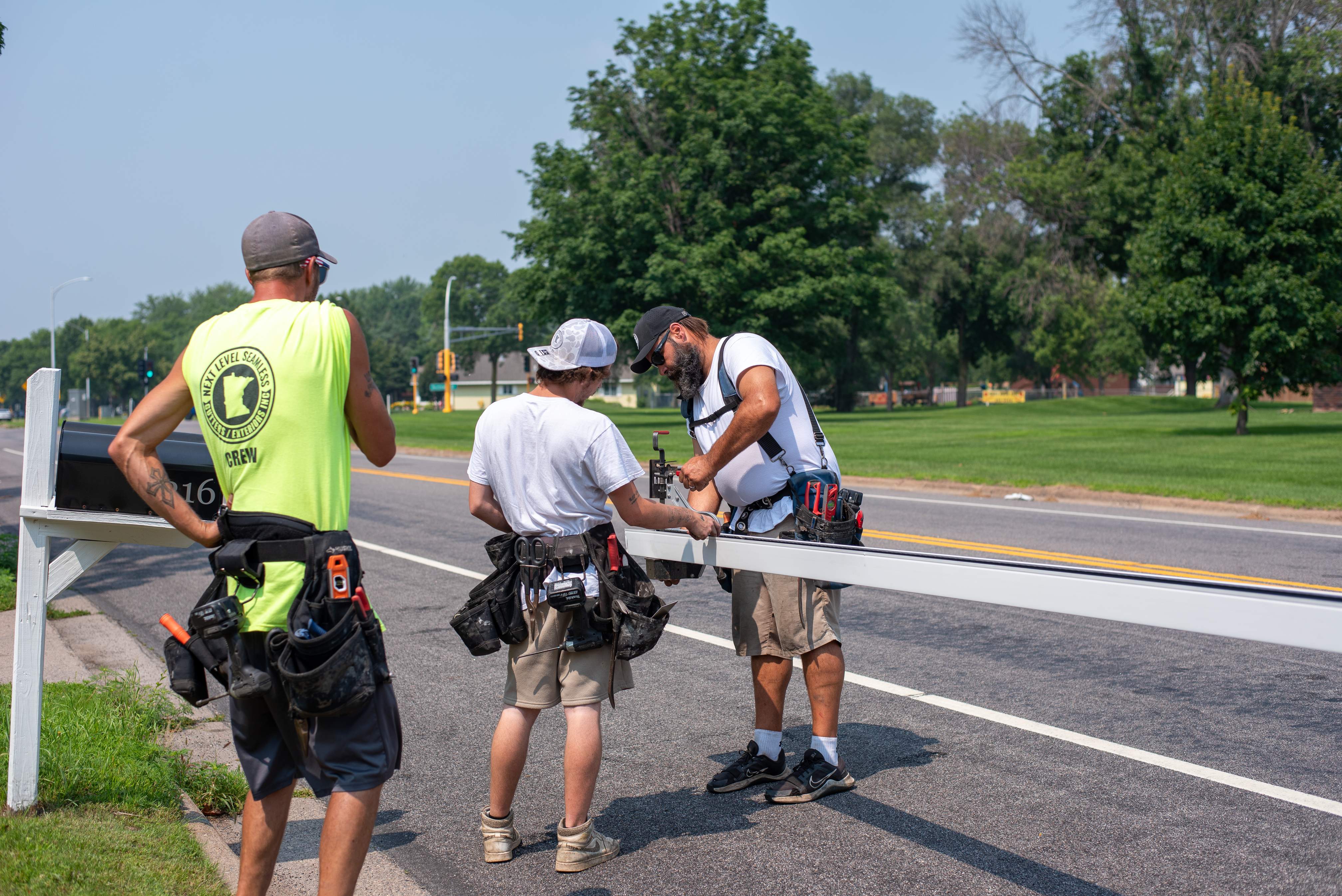 5-Inch White Seamless Gutter Installation – St. Cloud, MN by Next Level Seamless Gutters / Exteriors Inc.