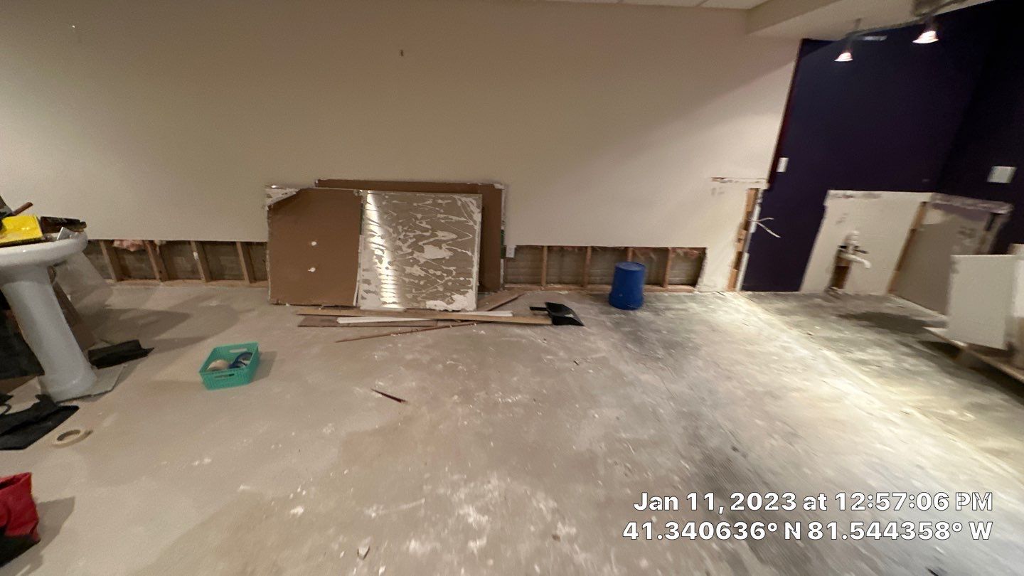 Pipe Burst Emergency Mitigation Demo and Dry Down by Absolute Roofing and Construction