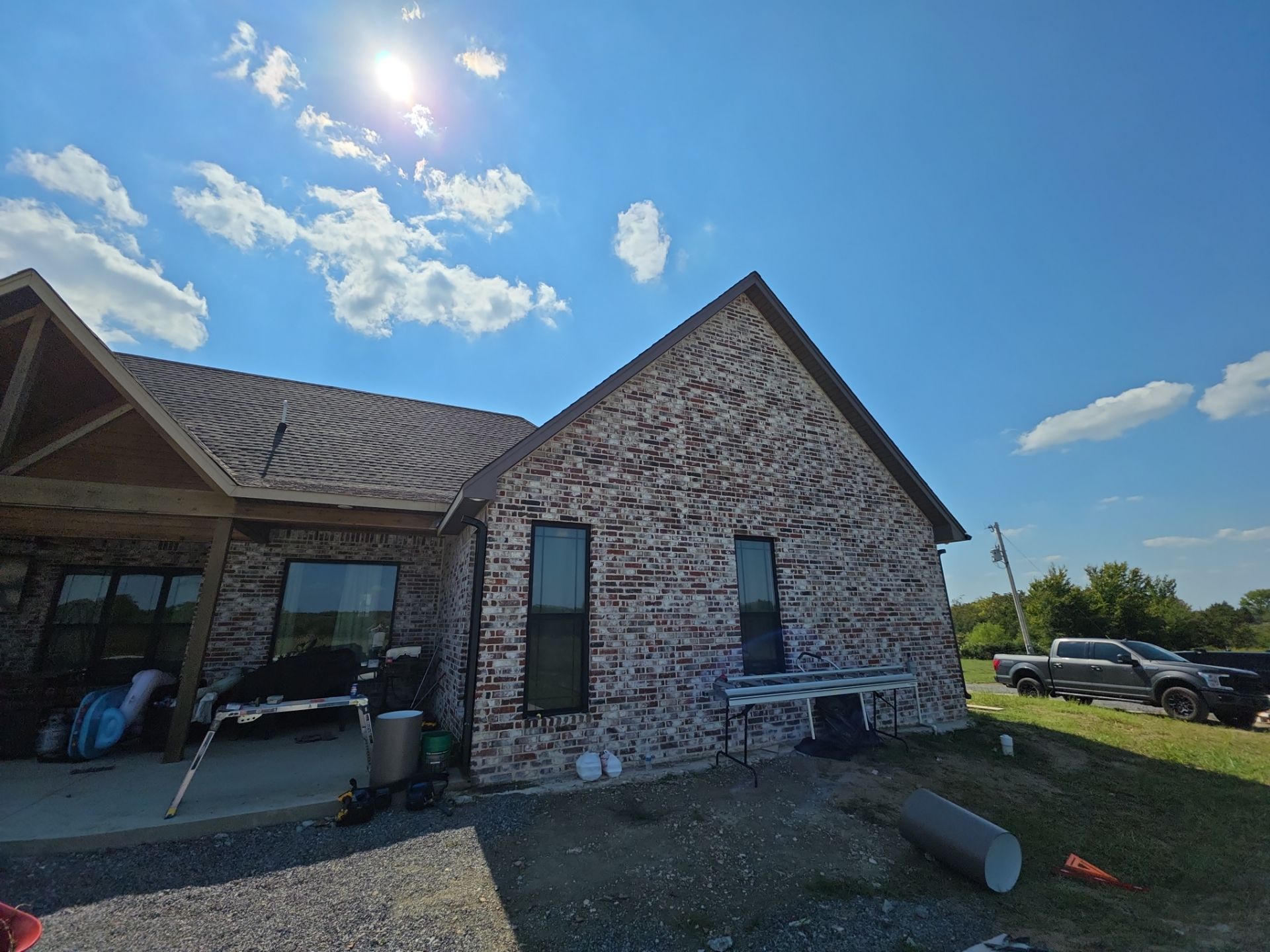 Fascia and door frames wrapped with PVC coil & soffit installation by In & Out Construction & Remodeling, LLC
