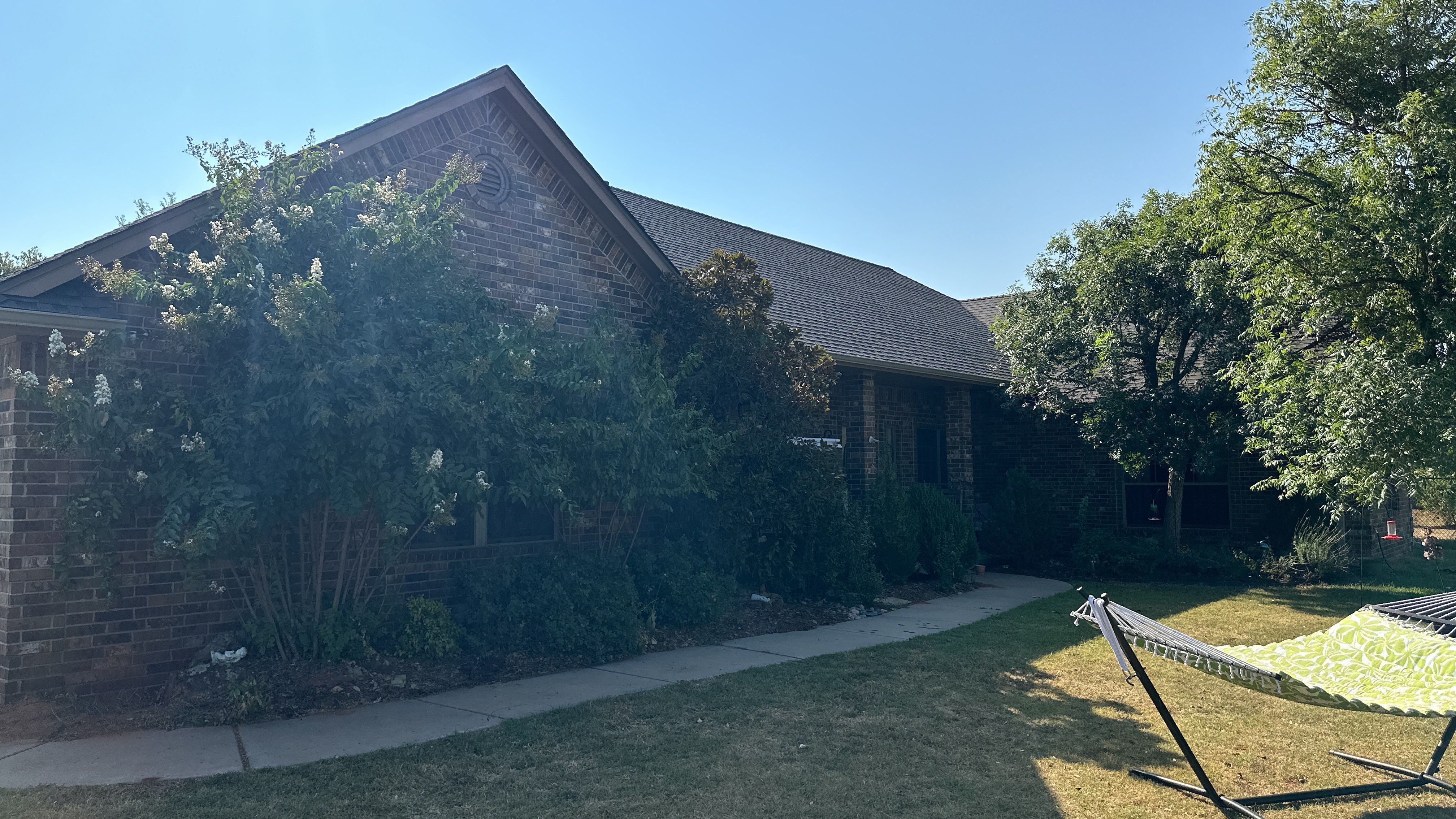 Reroof using GAF HDZ Weathered Wood by Castillo Roofing