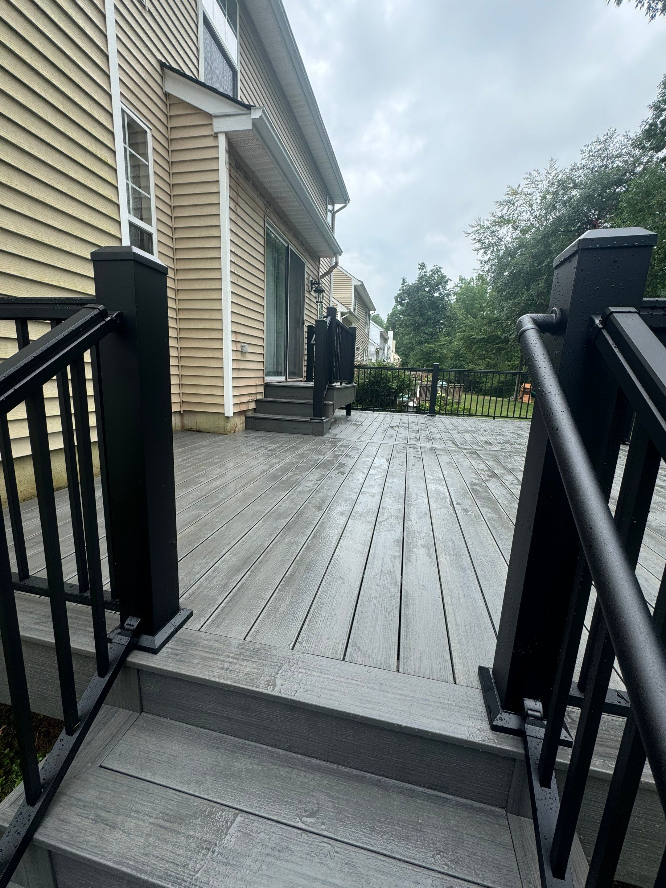 Deck Resurface using Deckorators Vista - Color Driftwood by deck guardian