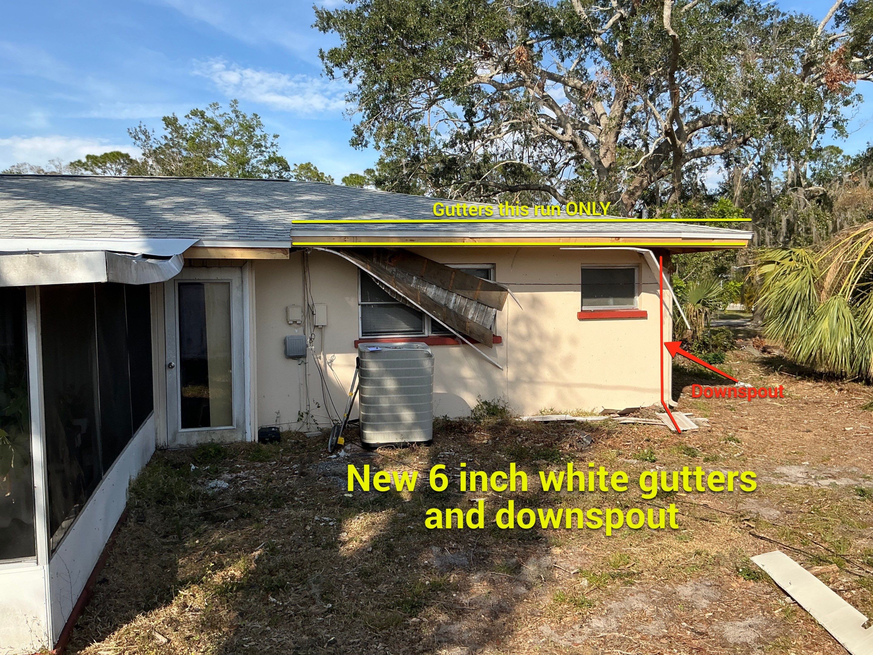 White Soffit and Fascia Upgrade in Sarasota FL by Gutter Professors