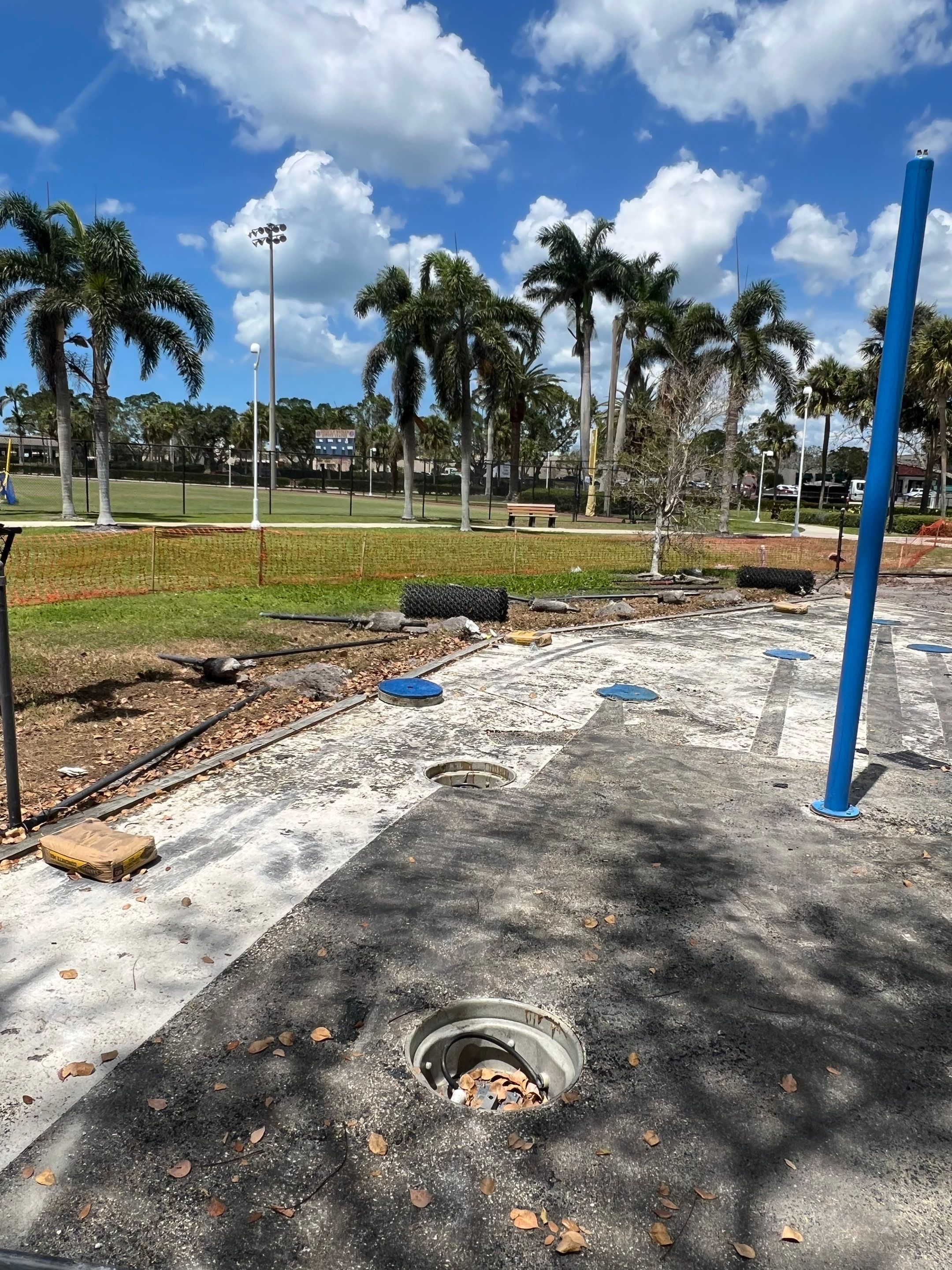 Vinyl Coated Chain-link fence for the City of Naples around Fleischmann Park Playground.  by Asap fence and gates, LLC