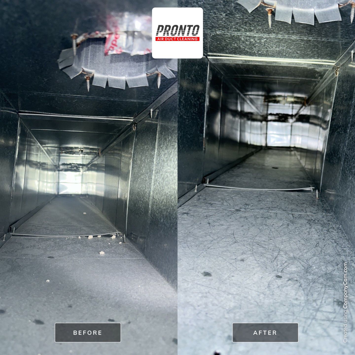 Air duct cleaning using Hypervac by Pronto Air Duct Cleaning