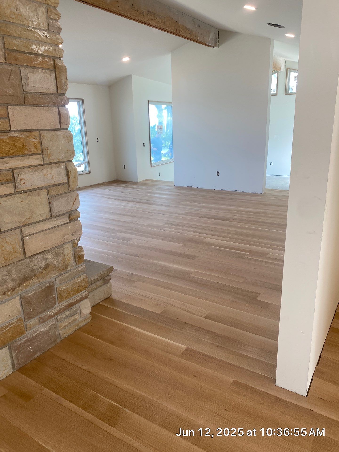 This project has it all!!!! Custom Flooring, Leveling Service, Custom Stair parts and pieces, risers, blue pad cover - all inclusive service from RTB! by RTBaldwin Hardwood Floors