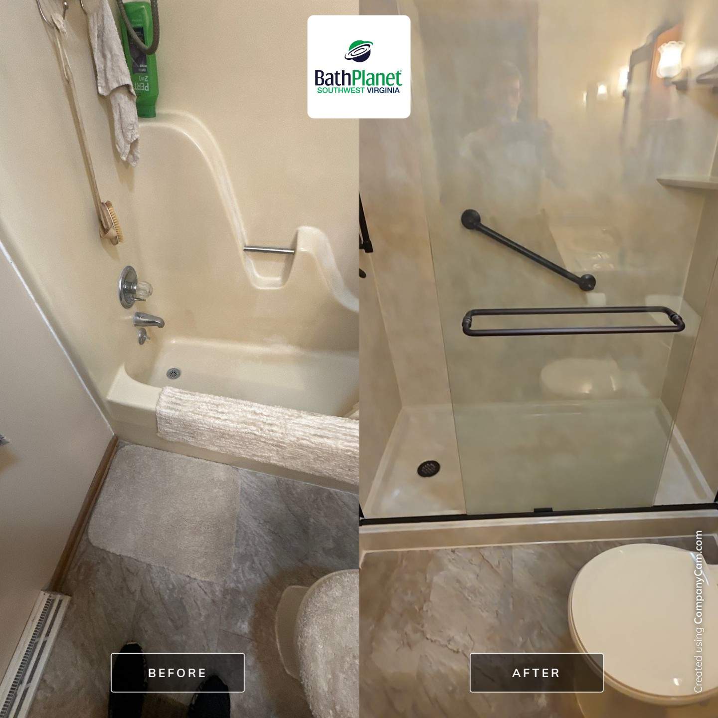 Tub to Shower by BathPlanet SW Virginia