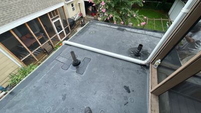 Rubber Roof and Gutter on Addition 