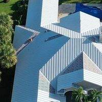.040 Aluminum 1.5" Mechanical Seam Regal White by Total Roofing System The Metal Roof Experts