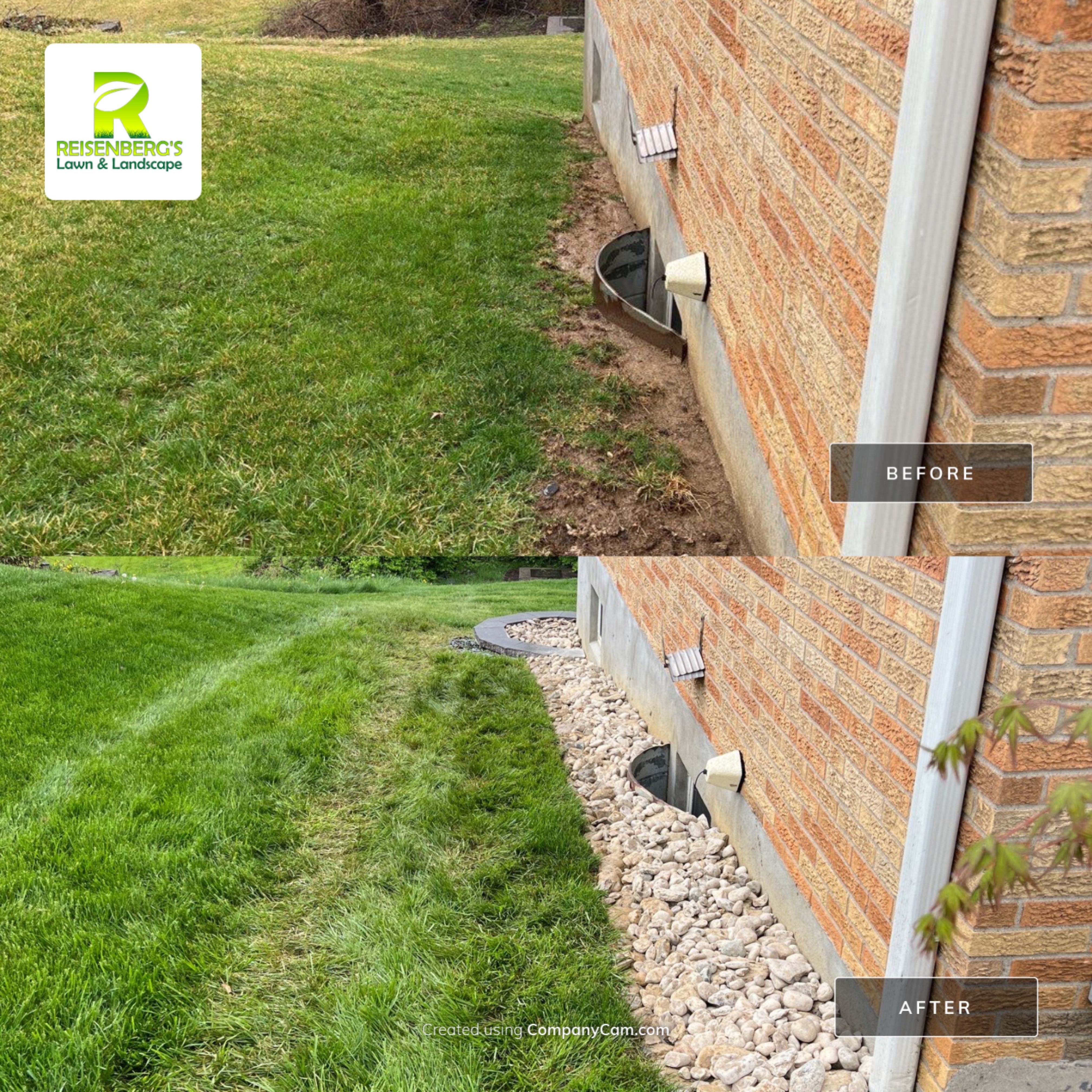 Wall Installation and Gravel Bed Creation by Reisenberg’s Lawn & Landscape, LLC