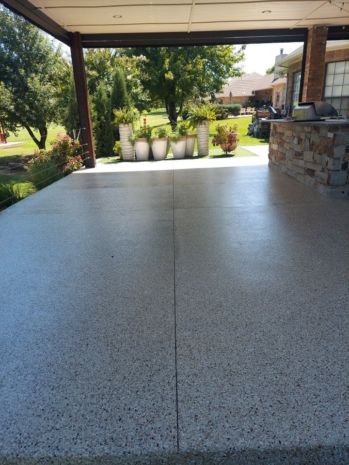 Porch Coating Installation with Driftwood by Copperhead Coatings