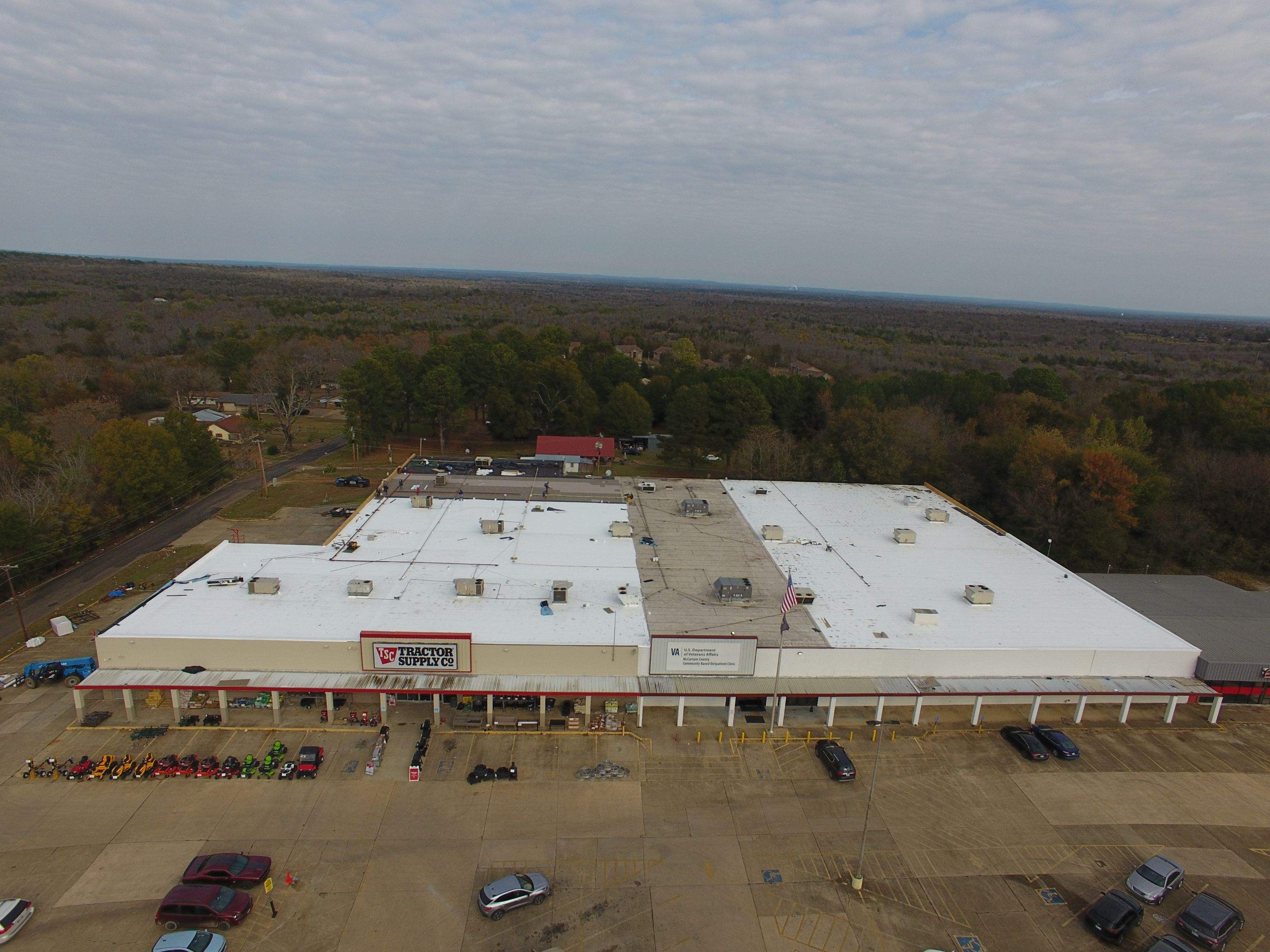 VA Clinic/Tractor Supply in Idabel, Oklahoma by Hostetler Roofing