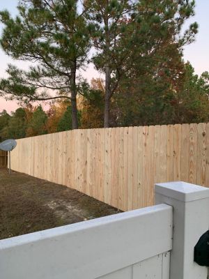 Stockade Wood Privacy Project in Cameron