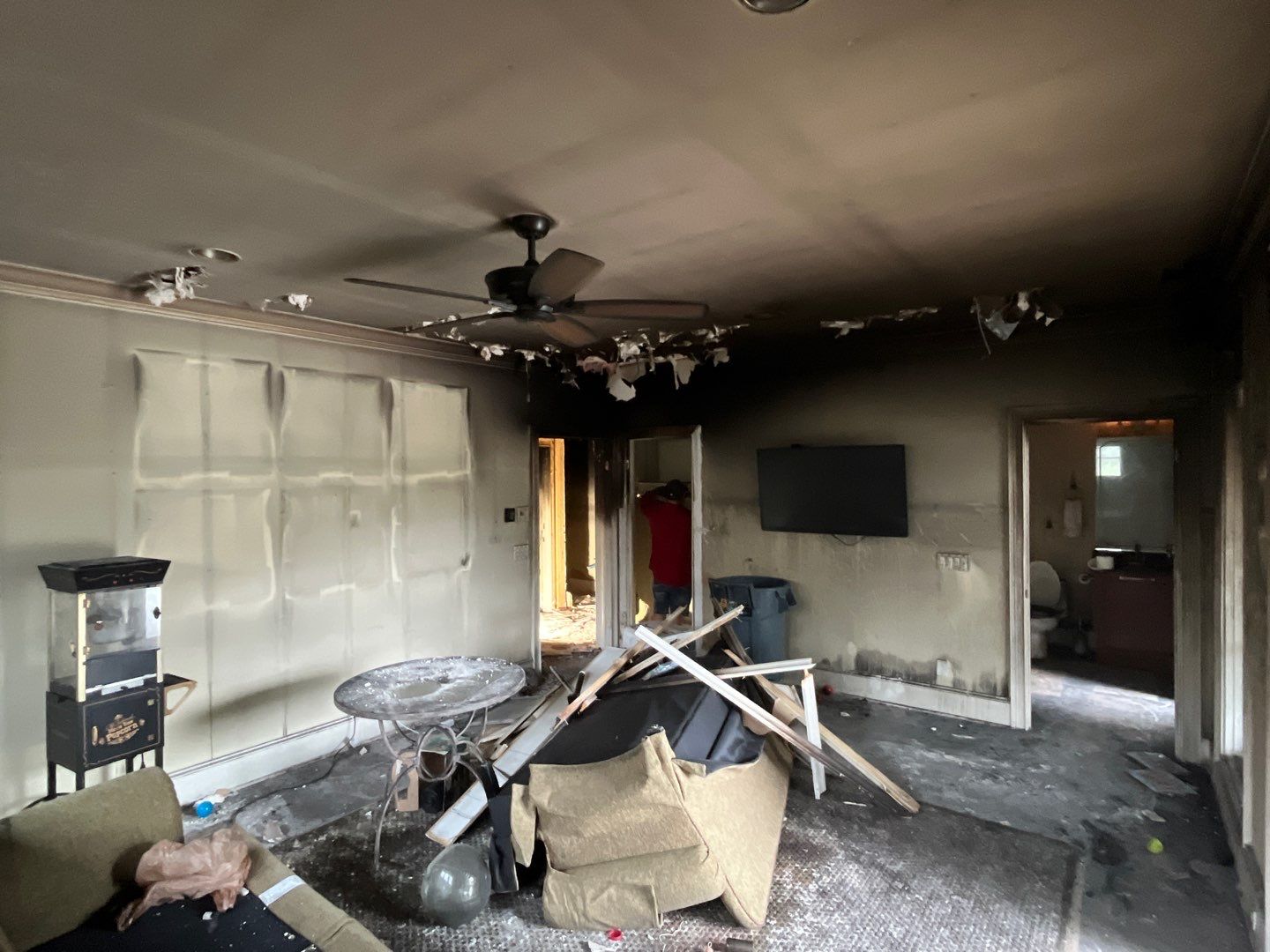 Fire mitigation with structure clean by EAS Environmental, LLC.