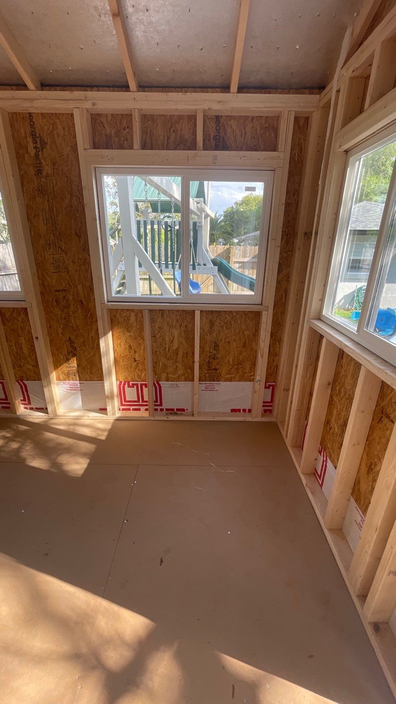 Outdoor Office Shed Interior Remodel in Longwood: From Drywall to Paint by HandyMangum