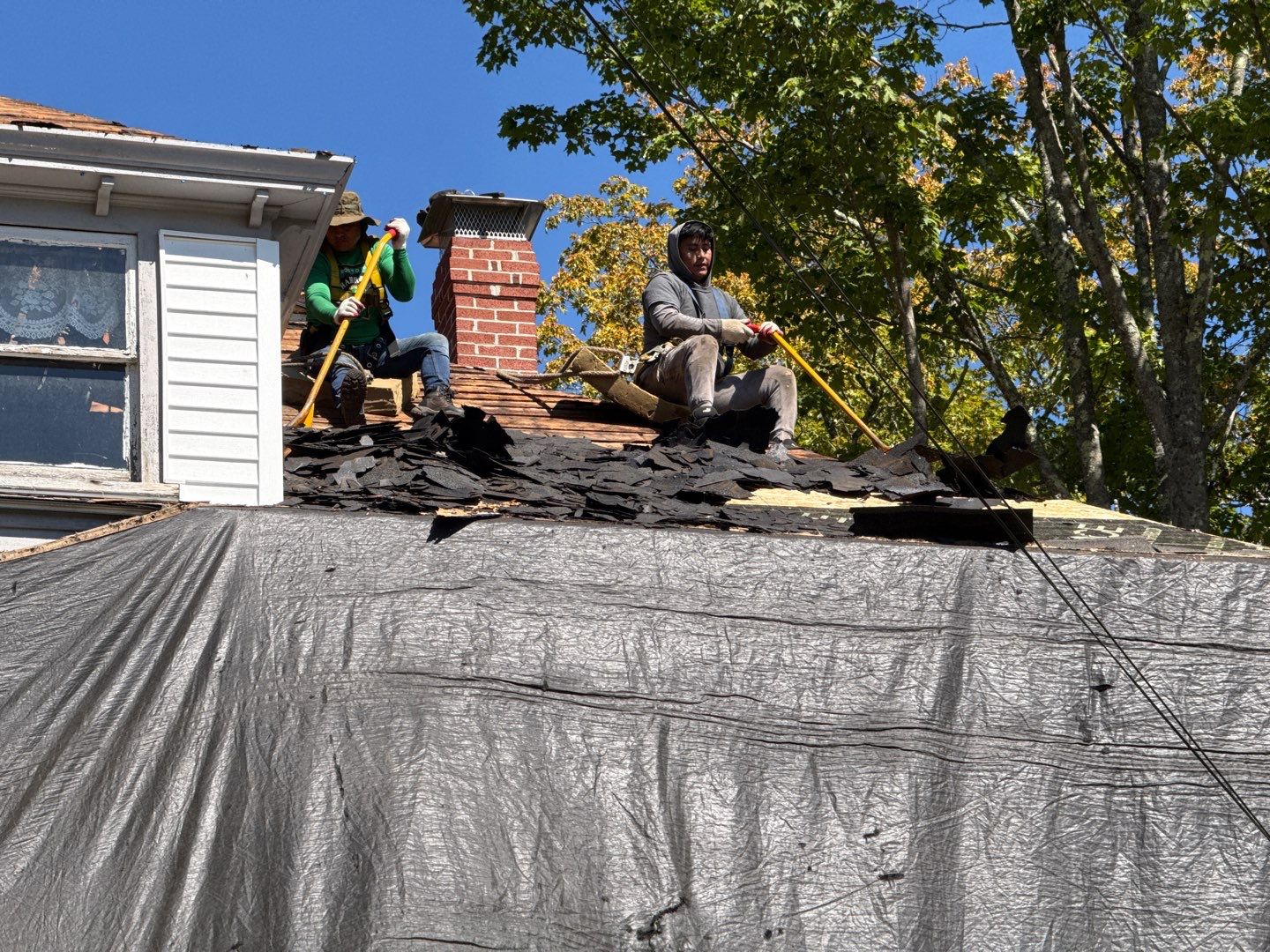 Full Roof Replacement on Historic Farmhouse with Decking Replacement – Repeat Customer by Sensible Home Solutions