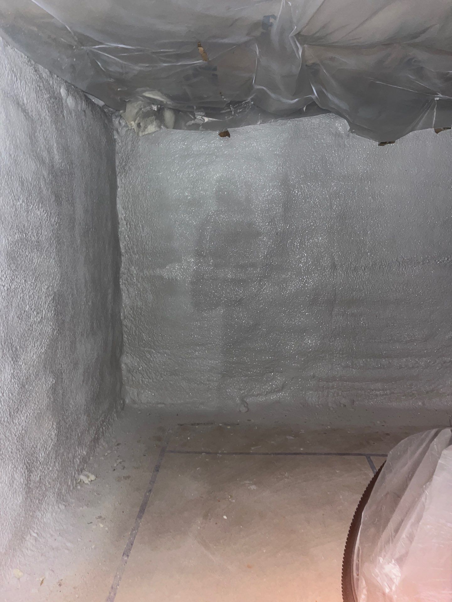 Basement Exterior Walls using Closed Cell Spray Foam by NYS Foam & Energy