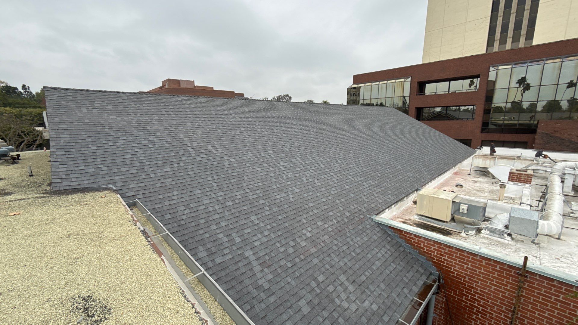 Brentwood Presbyterian Church - New Roof Installation using Owens Corning Duration Cool Shingles by Hull Brothers Roofing