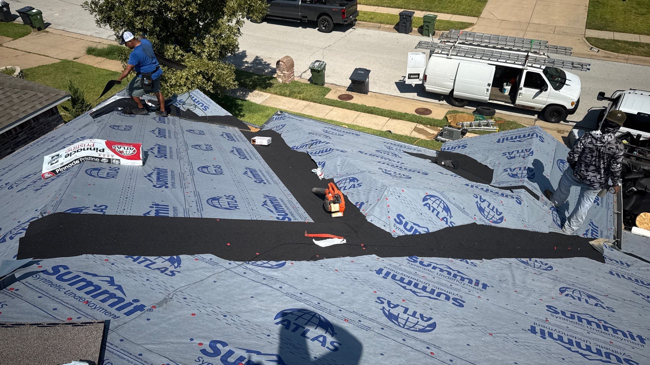 Residential Roof Replacement using ATLAS Signature Select Roof System and Pinnacle Pristine Shingles by Harvey Roofing & Construction