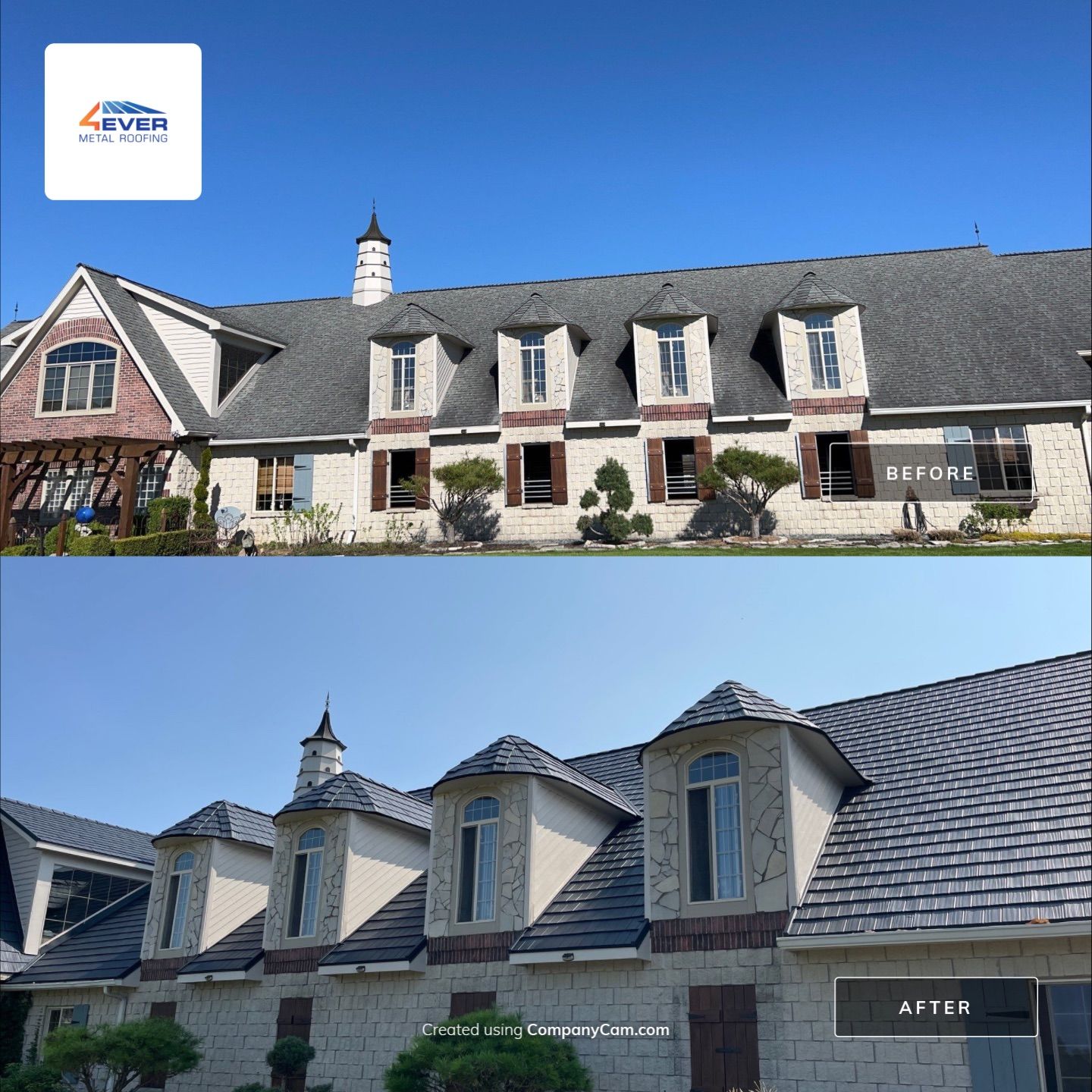 Burnished Slate Metal Shake Roof Installation – Bowling Green, OH by 4Ever Metal Roofing