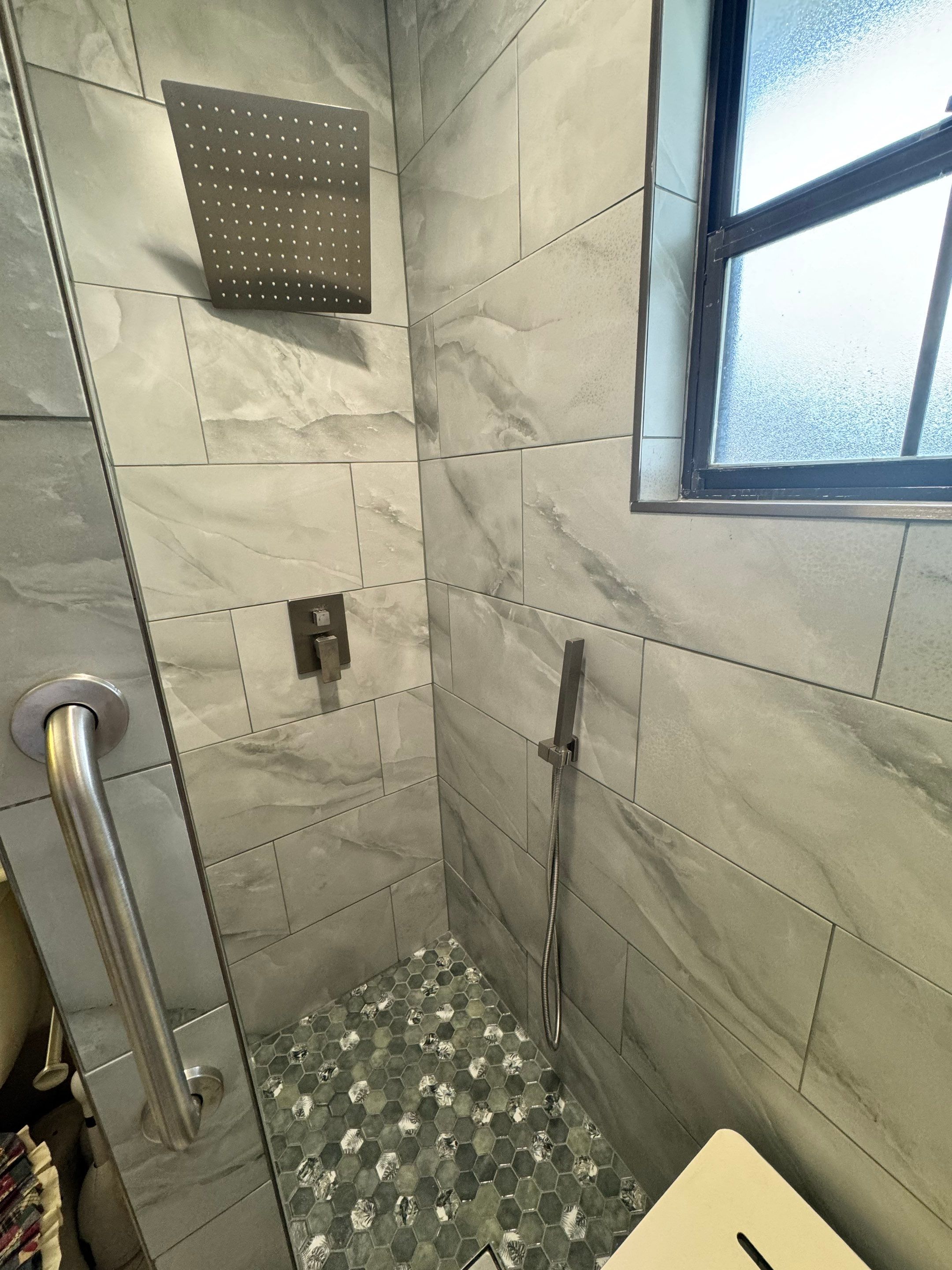 Bathroom Remodel using Custom Products by Axtra Hand