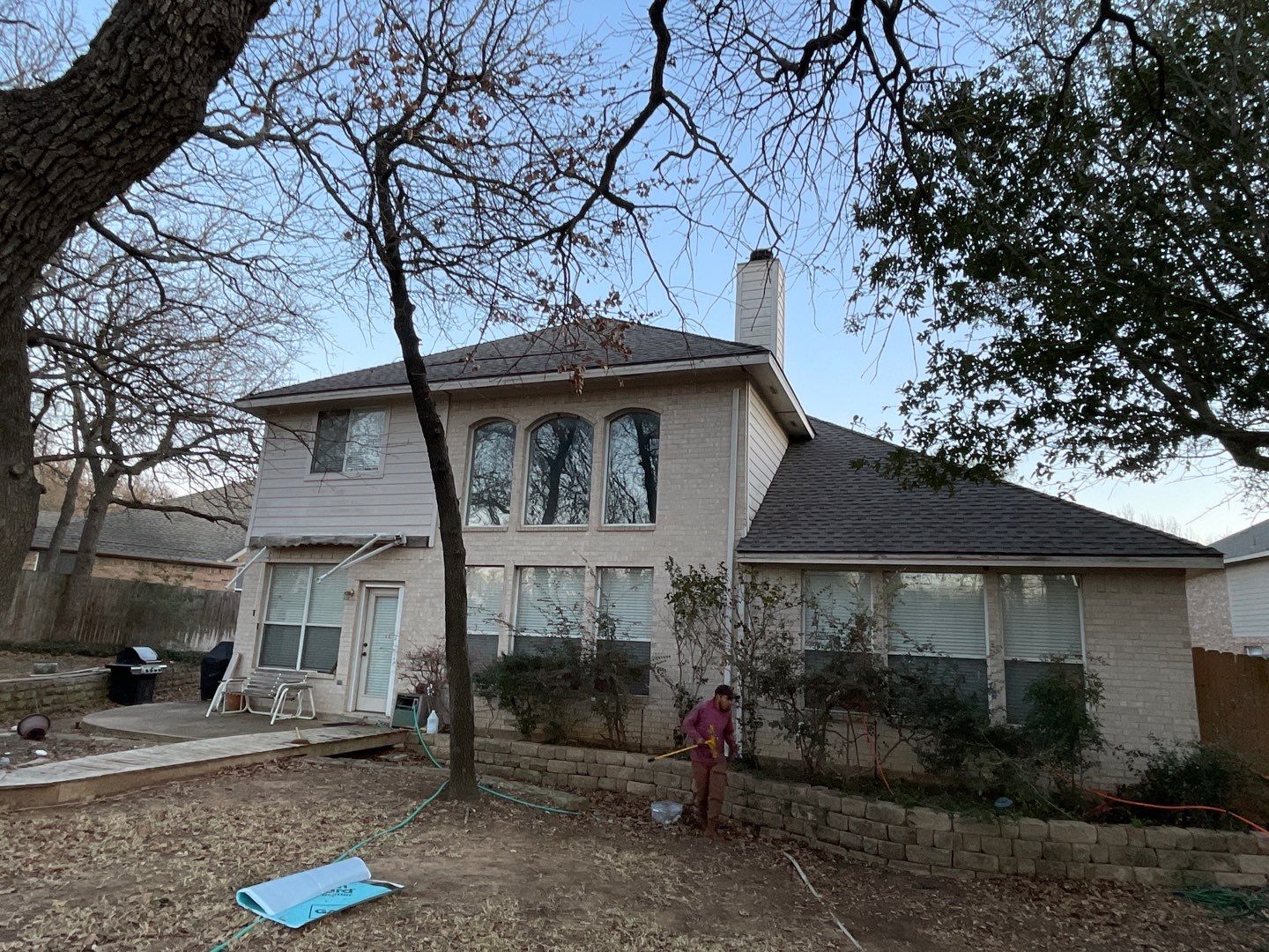 Full Exterior Remodel (Roofing, painting, Gutters) & Interior Damage Repair & Painting by First United Roofing & Construction