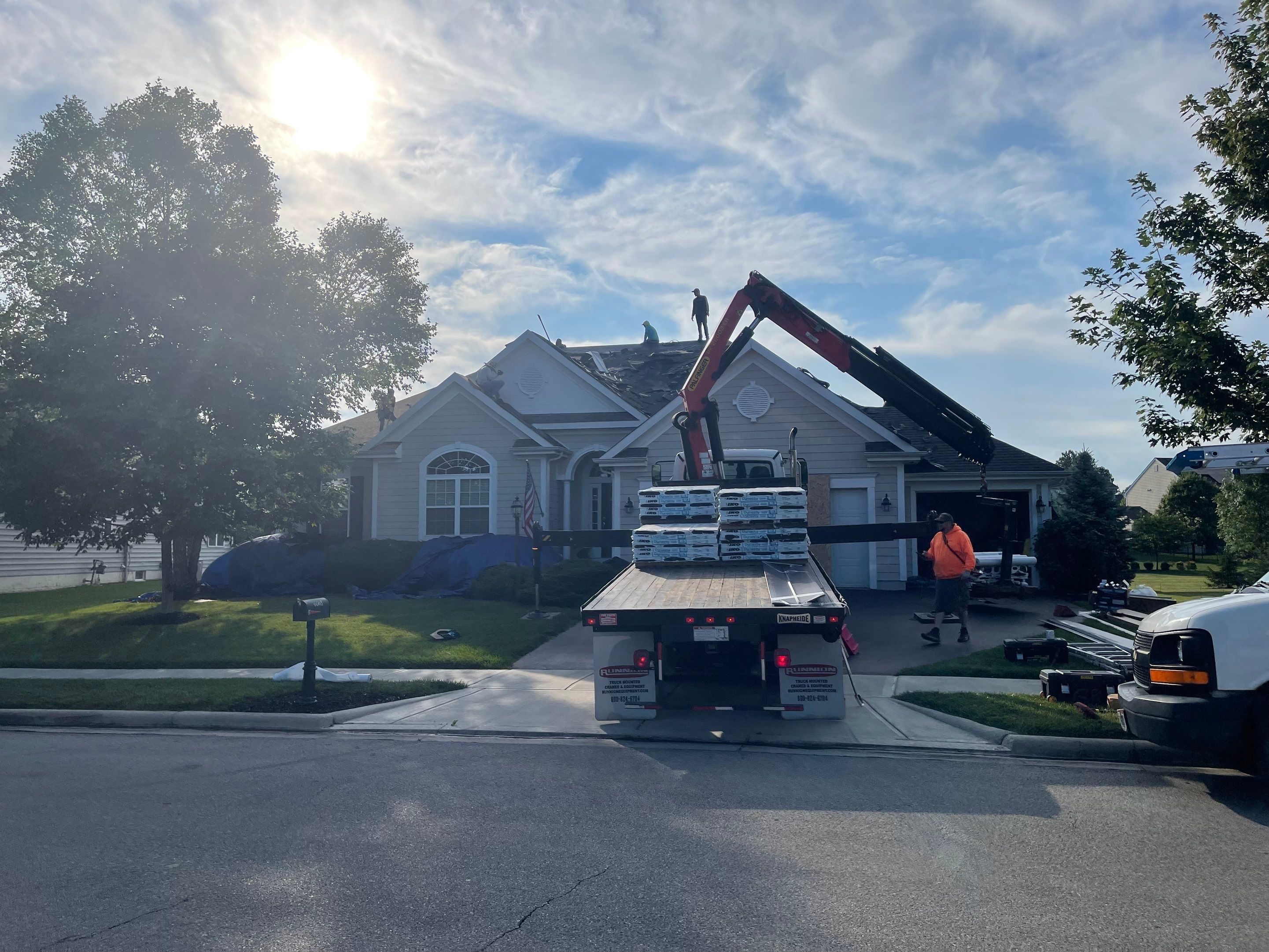 Residential Roofing Installation using IKO dimensional shingles by SOS Home Ohio 