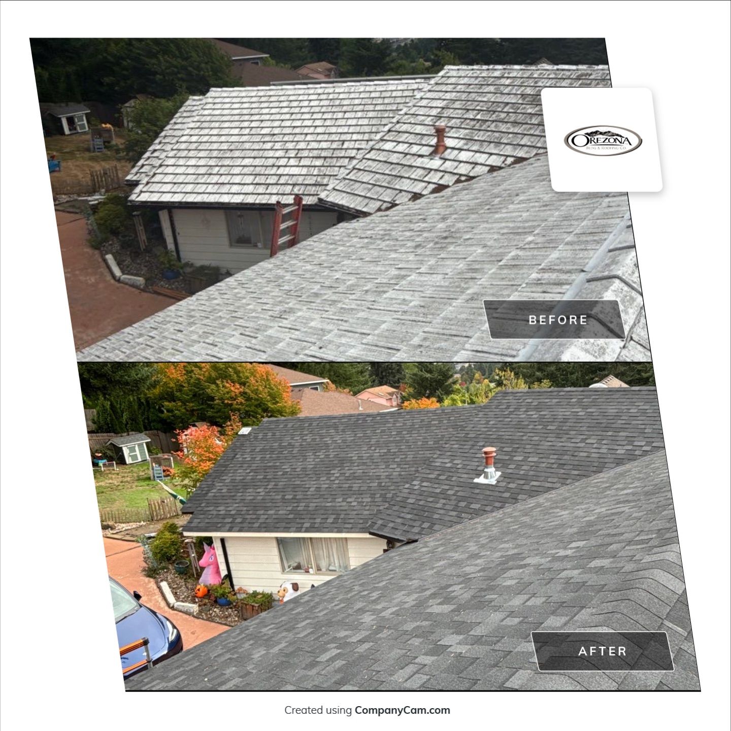 Granite Black Residential Roof Replacement by Orezona Building & Roofing Company, Inc.