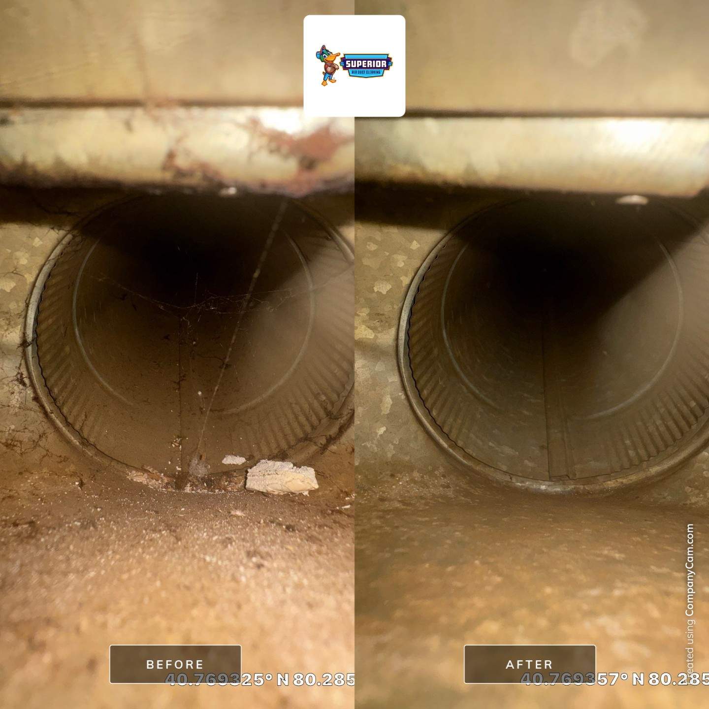 Air Duct Cleaning in New Brighton, PA using vacuum truck by Superior Air Duct Cleaning