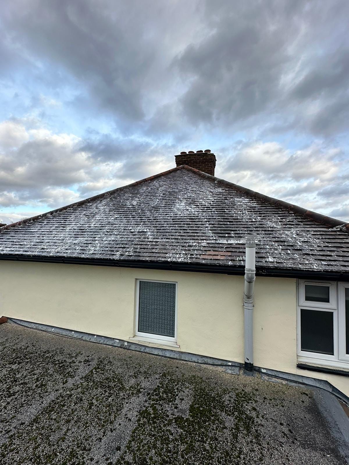 Roof Scraping- Moss Remaval - Biocide using Moss Scraper Blades by Ges Exterior Cleaning ltd