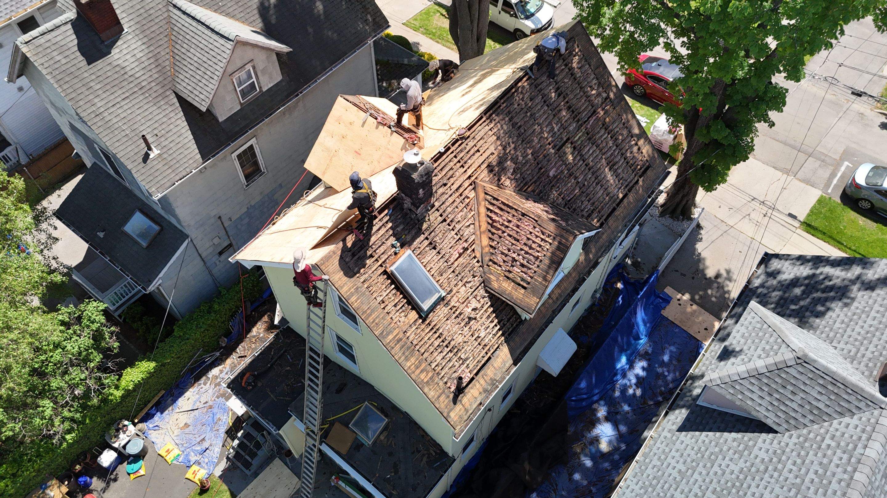 Project in New Rochelle by The Energy Efficient Roofer & George's Seamless Gutters