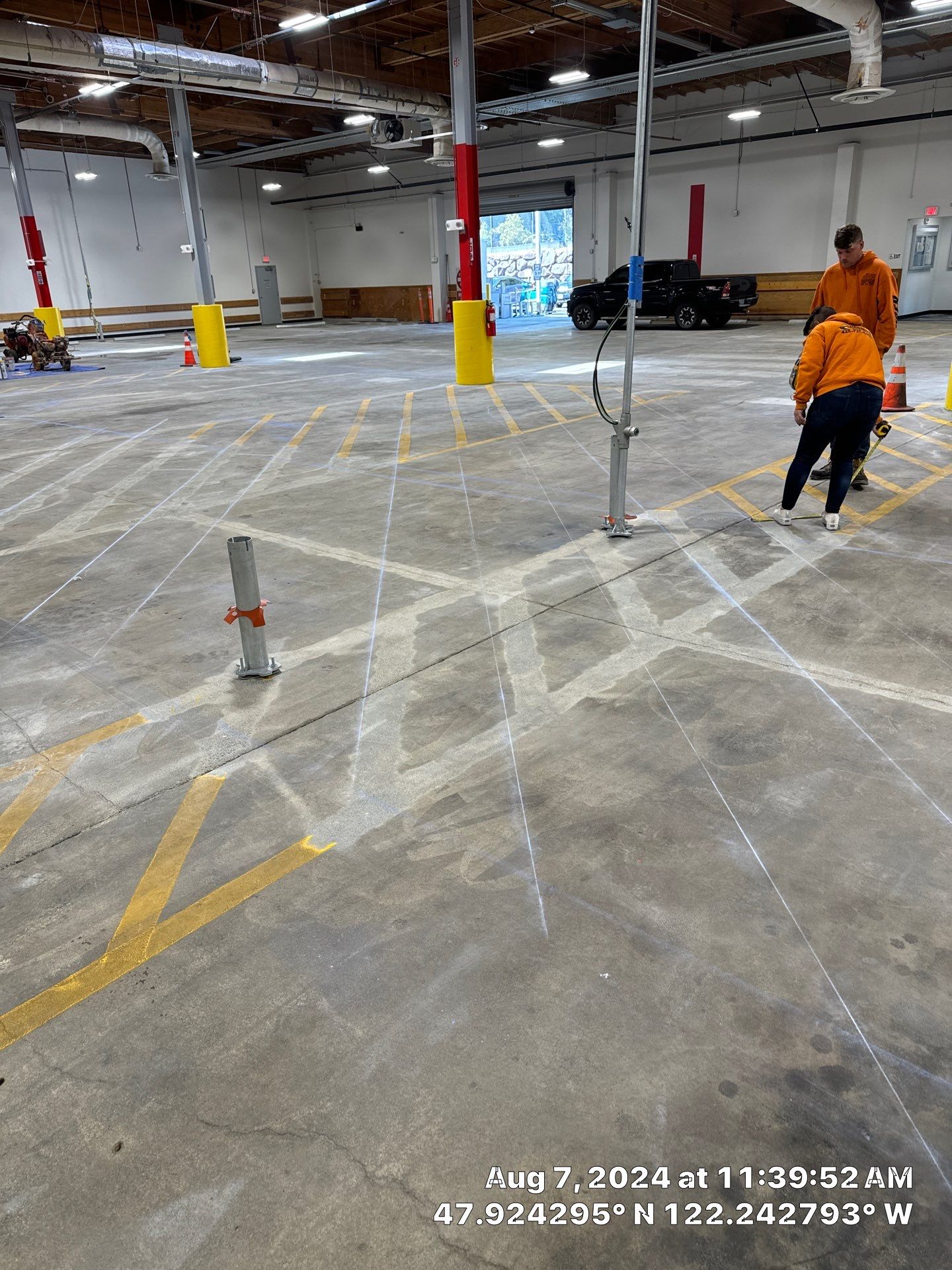 USPS Asphalt Patch Repair, Indoor Parking Lot Sandblast, Outdoor Parking Lot Sealcoating & Indoor/Outdoor Parking Lot Striping  by Jireh Asphalt & Concrete Inc 