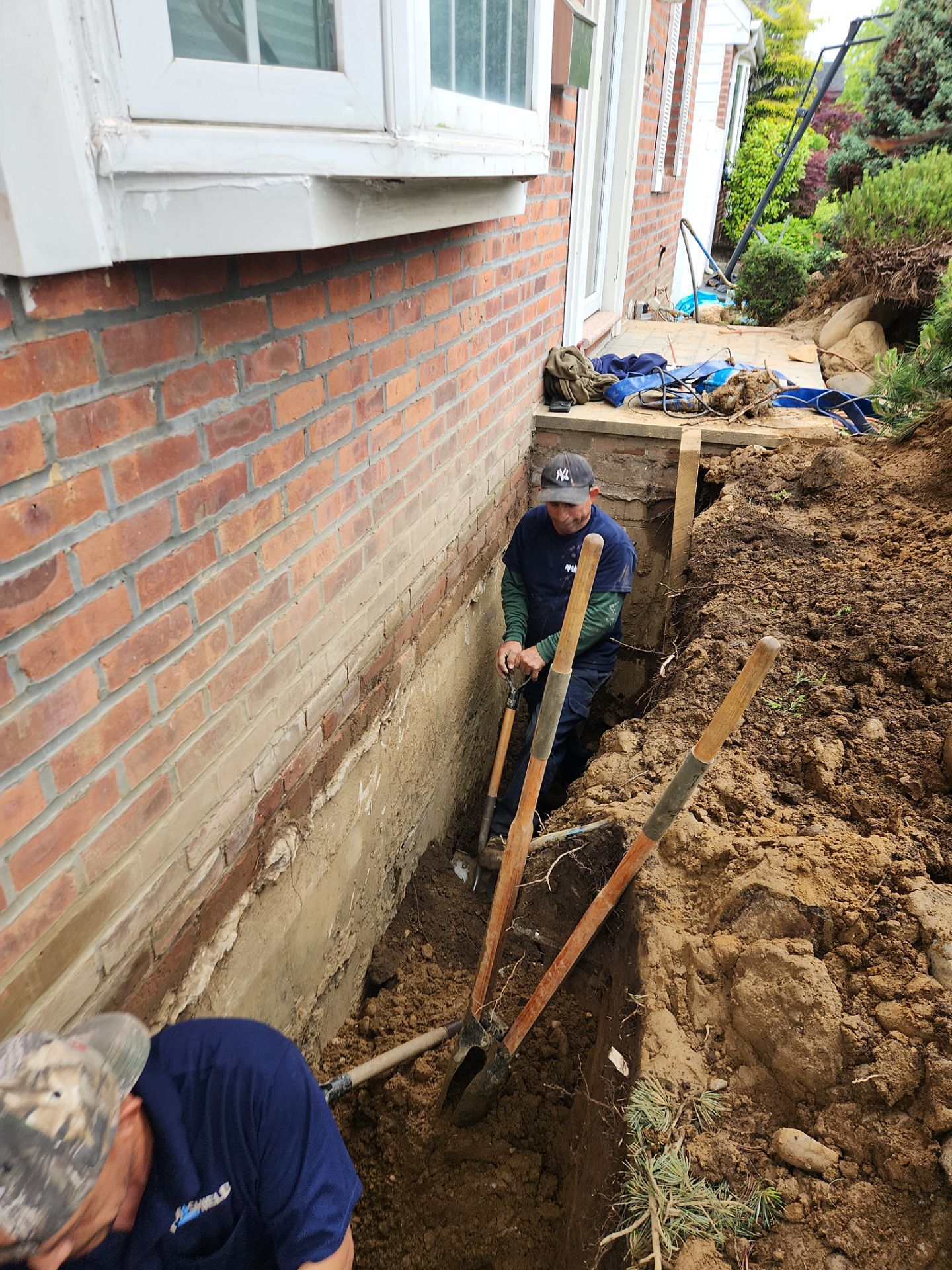 207th St, Bayside, NY  by A.M. Shield Waterproofing, Corp.