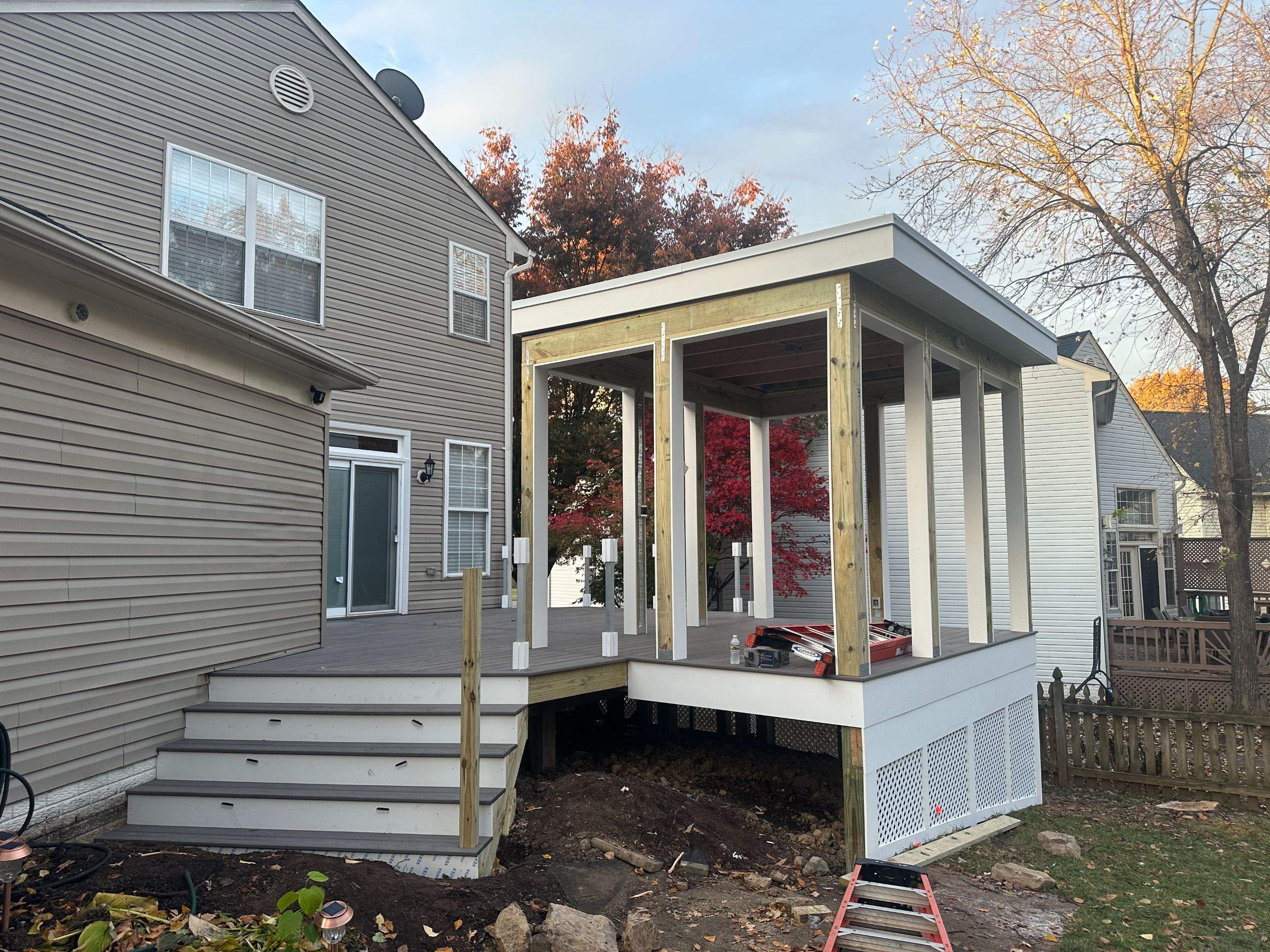 Screened-In Porch, Composite Deck & Paver Patio in Chantilly, VA by Sunburst Construction Inc