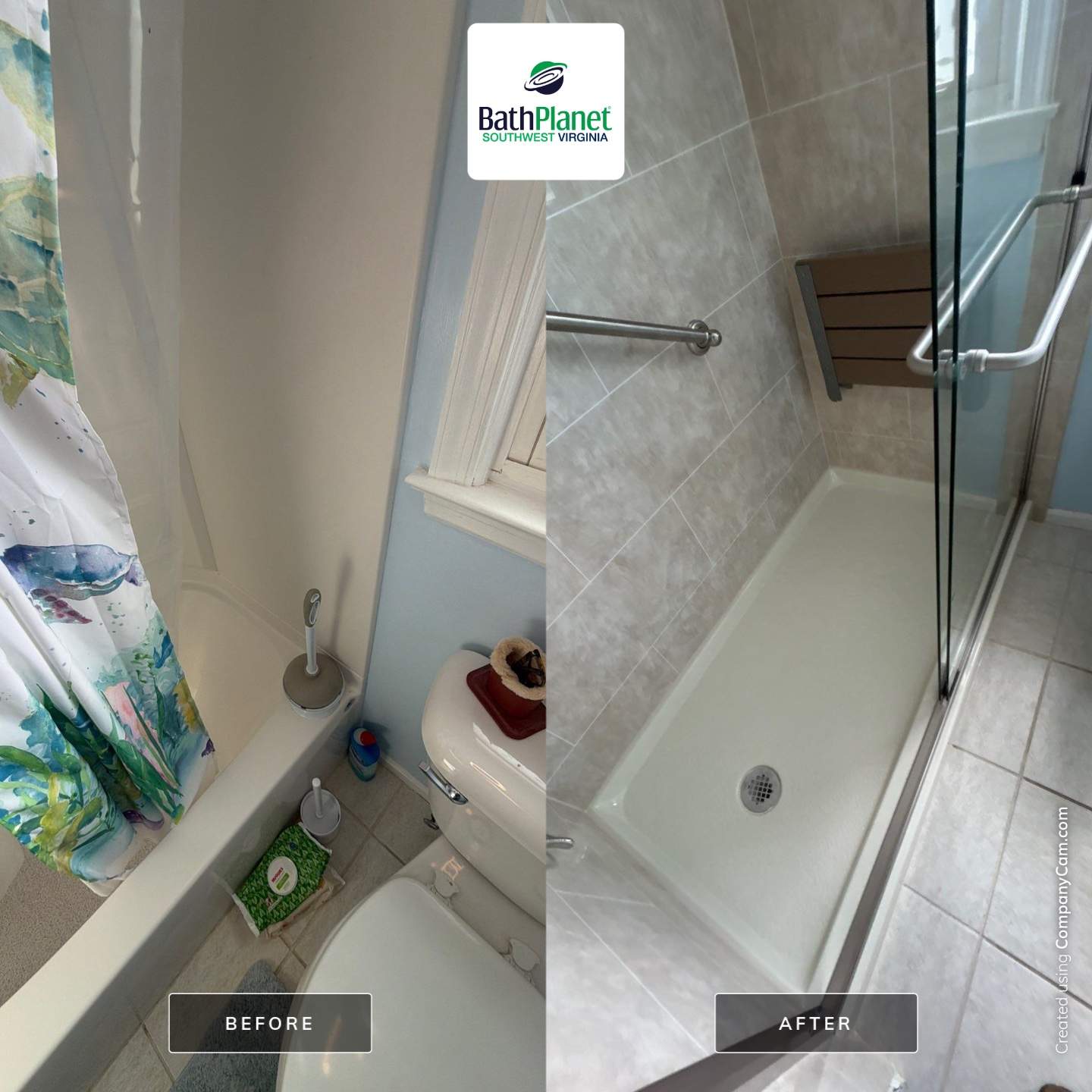 Tub to Shower by BathPlanet SW Virginia