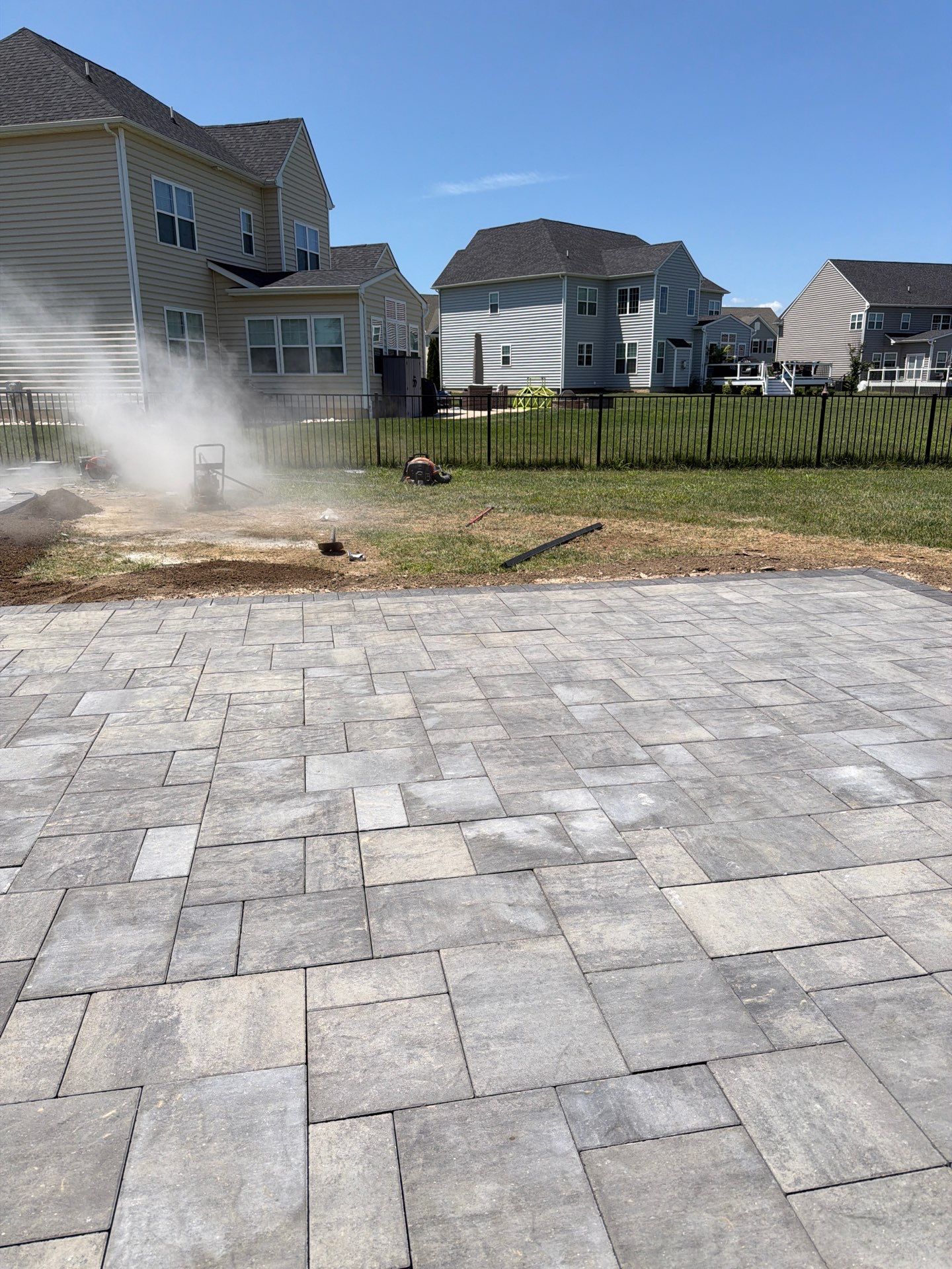 🏡 BELGARD PAVER PATIO WITH DECK STEPS IN MIDDLETOWN, DELAWARE 🔥🧱✨ by Studio G Indoor Spaces & Outdoor Living