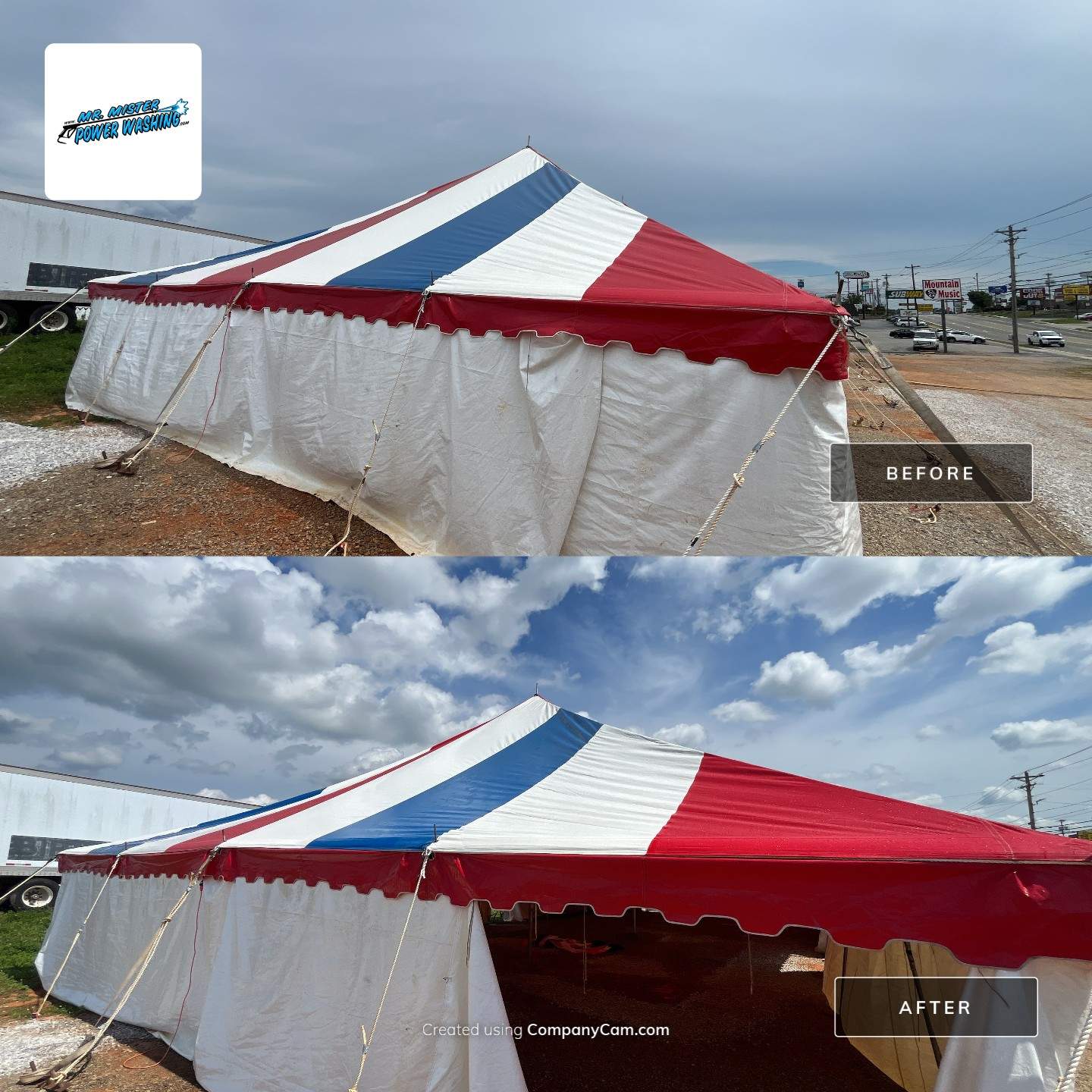 Martins Fireworks Tents by Mr. Mister Power Washing