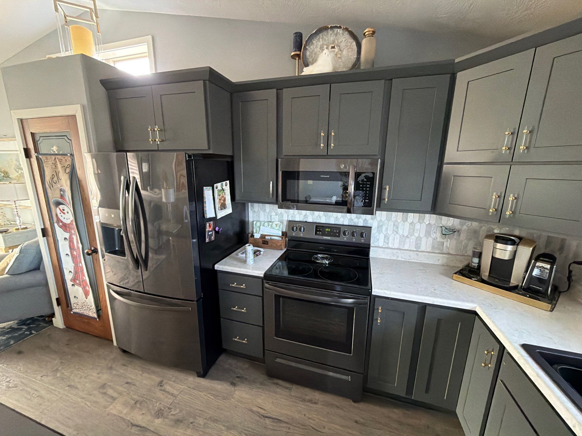 Harrisburg Interior Painting and Two-Tone Kitchen Cabinet Refinishing by Select Painting, Coatings & Garage Cabinets