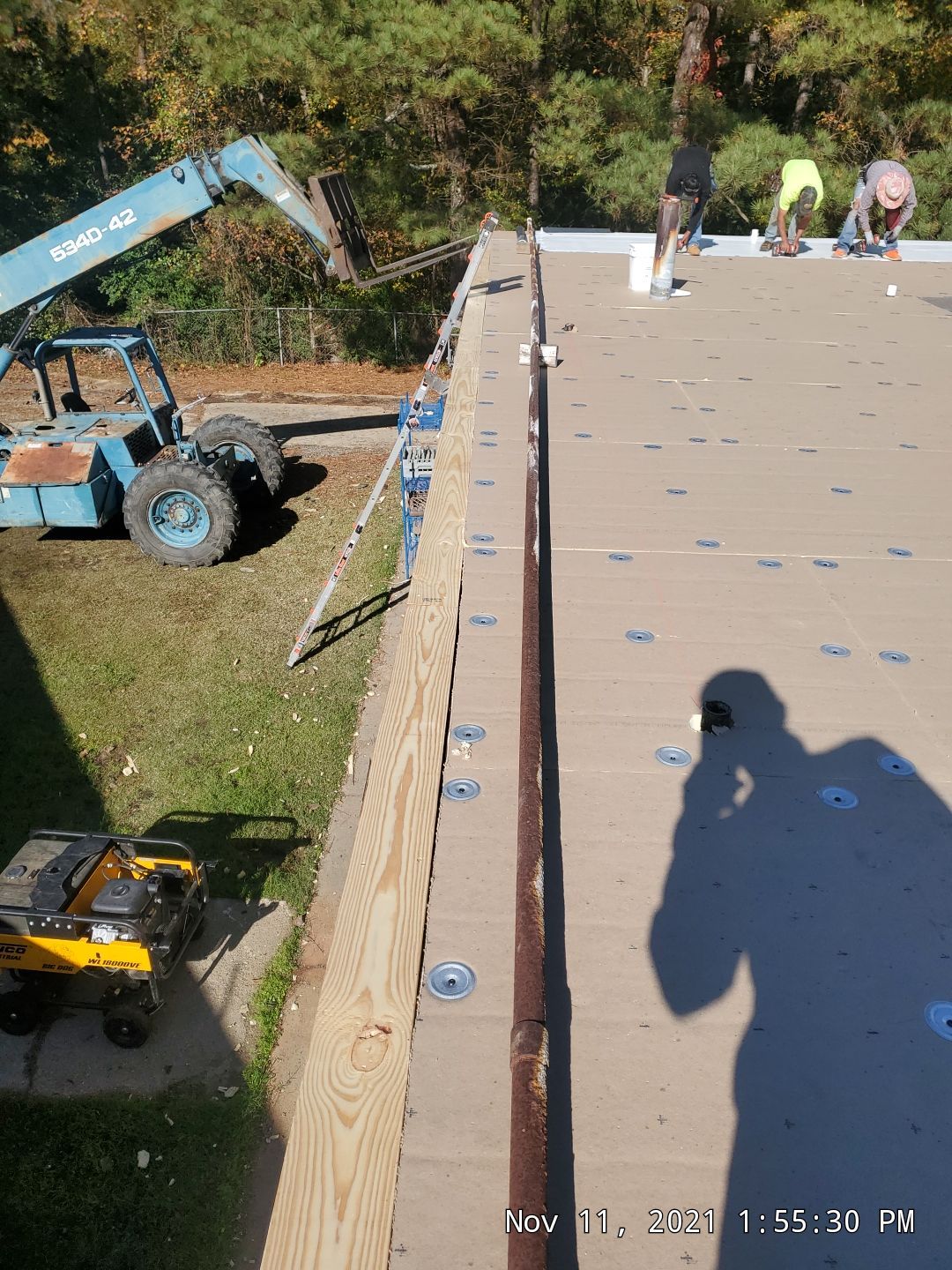 Commercial Roofing Installation using 50 mil PVC by Hostetler Roofing