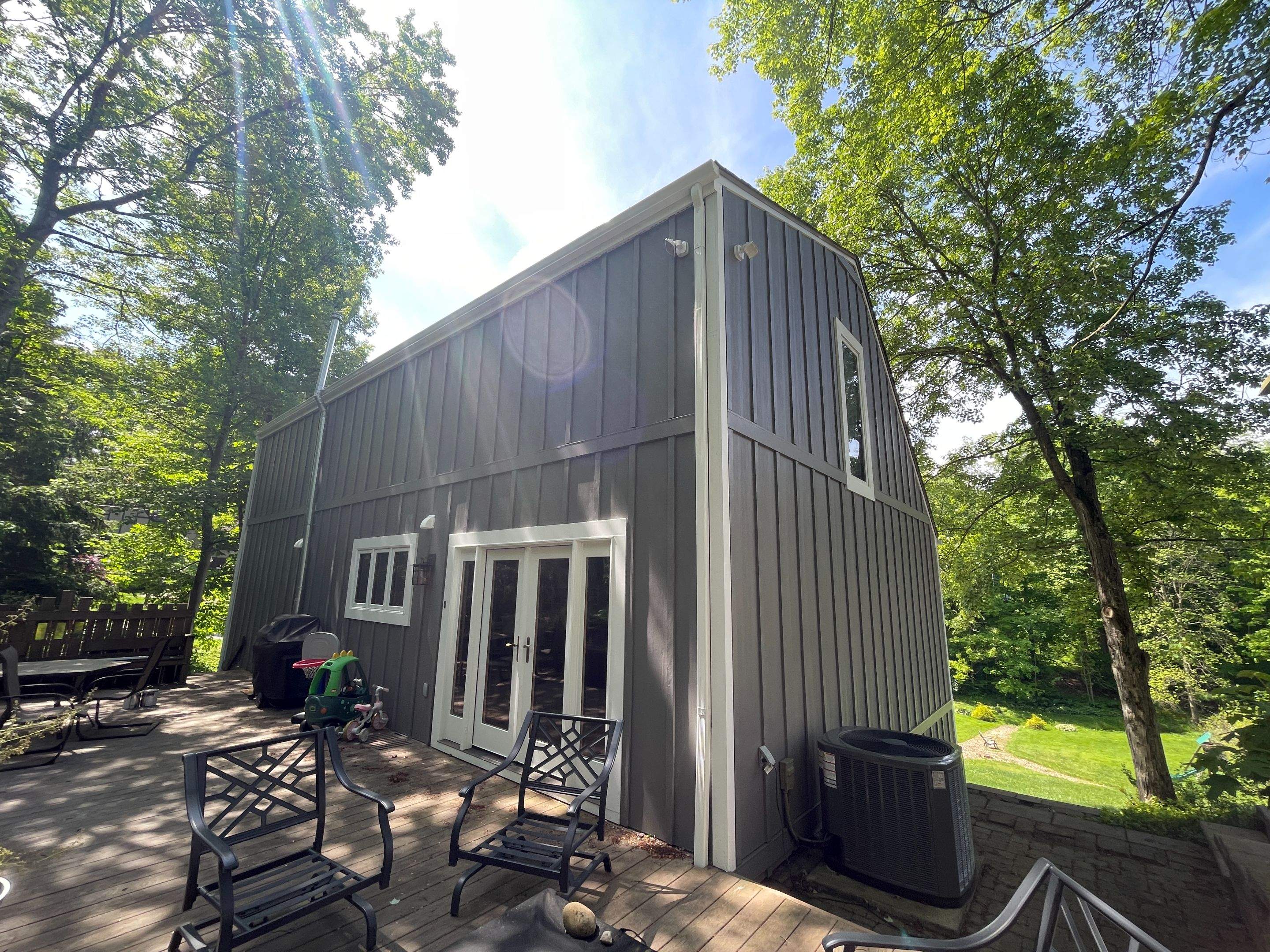 James Hardie Board and Batten Siding Renovation in Aged Pewter by Ideal Siding Pittsburgh